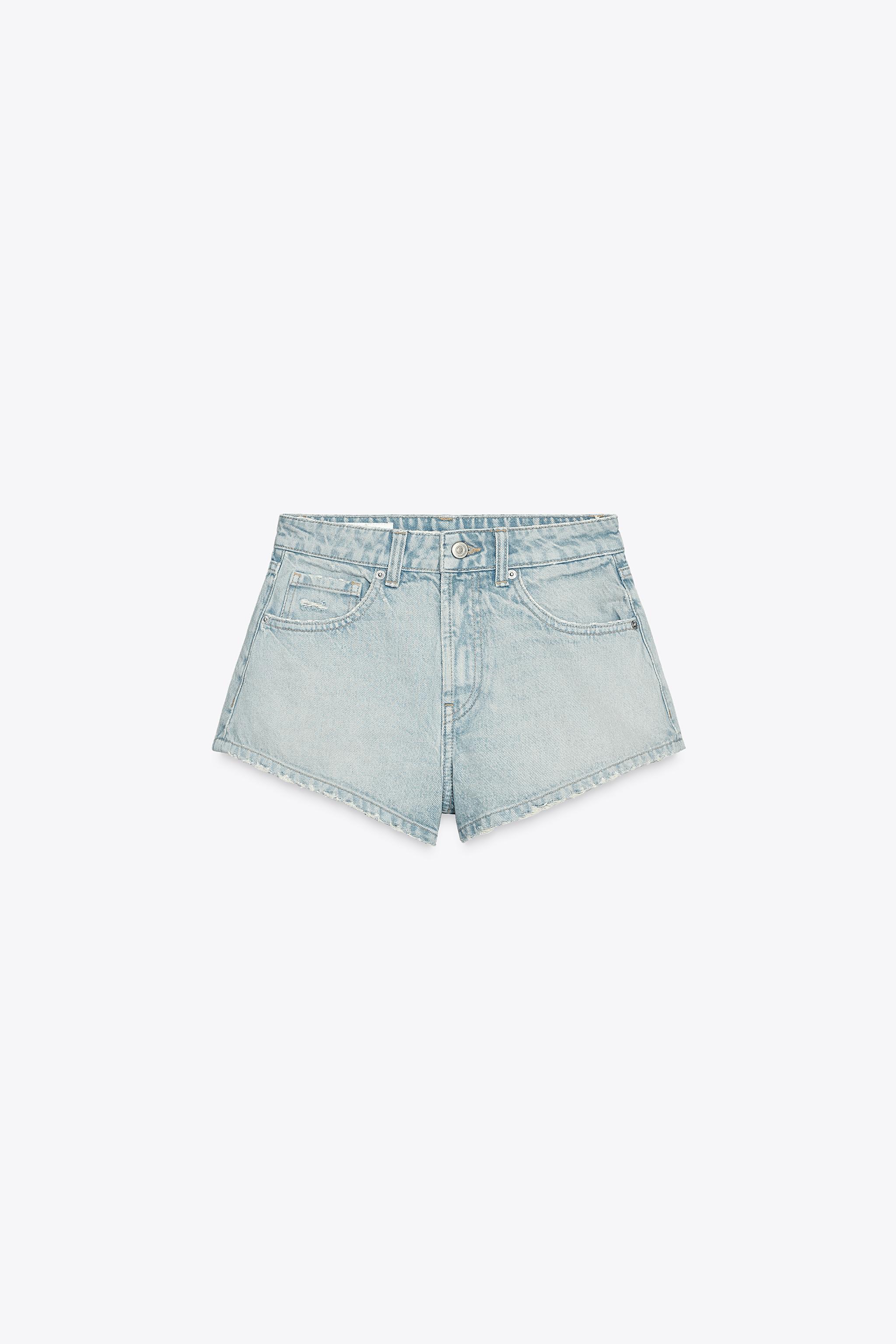 TRF MID-RISE MINI DENIM SHORTS