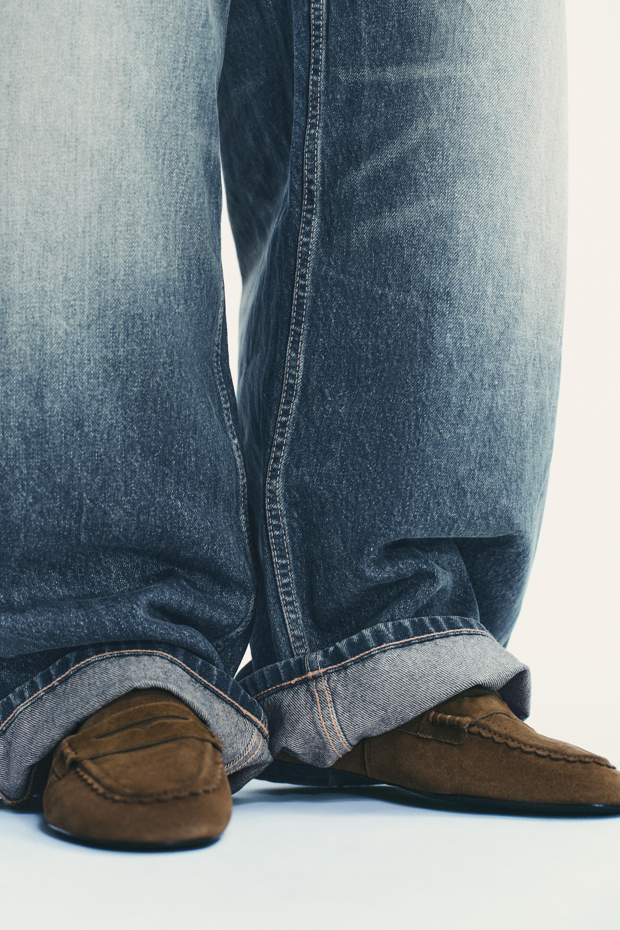 STITCHED SPLIT SUEDE LOAFERS