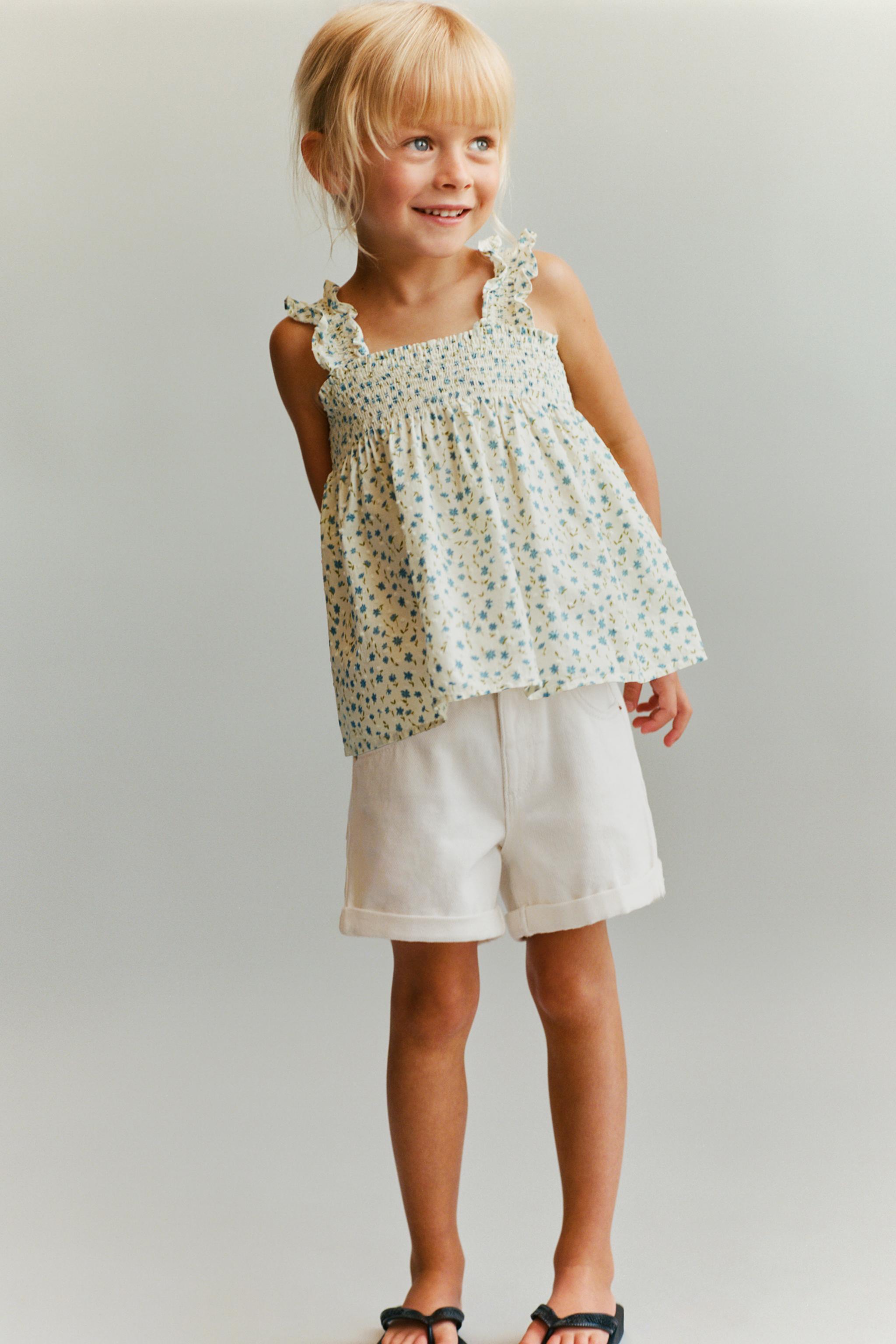 EMBROIDERED FLORAL HIGH WAIST DENIM SHORTS