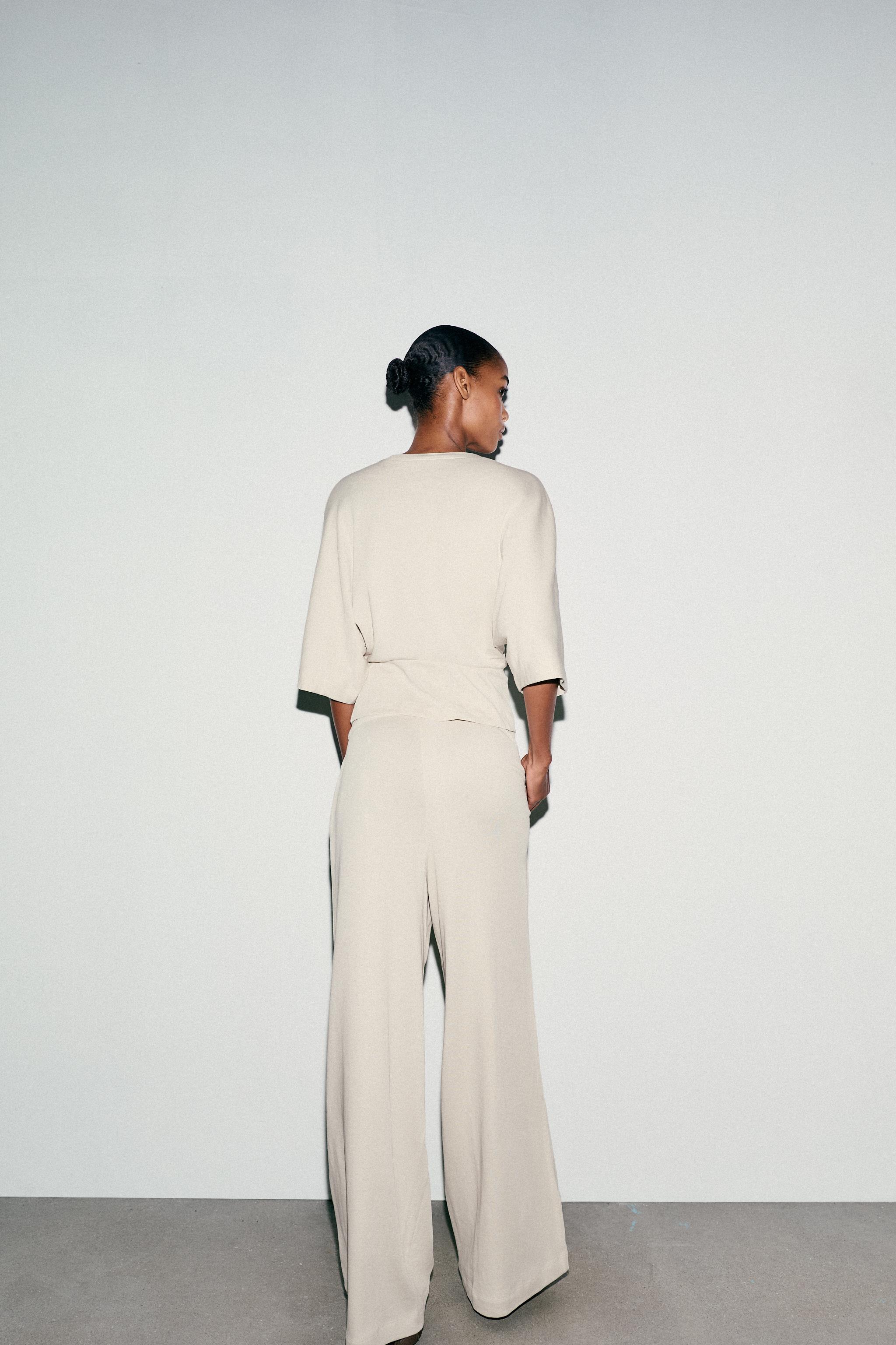 STRAIGHT LEG COTTON PANTS