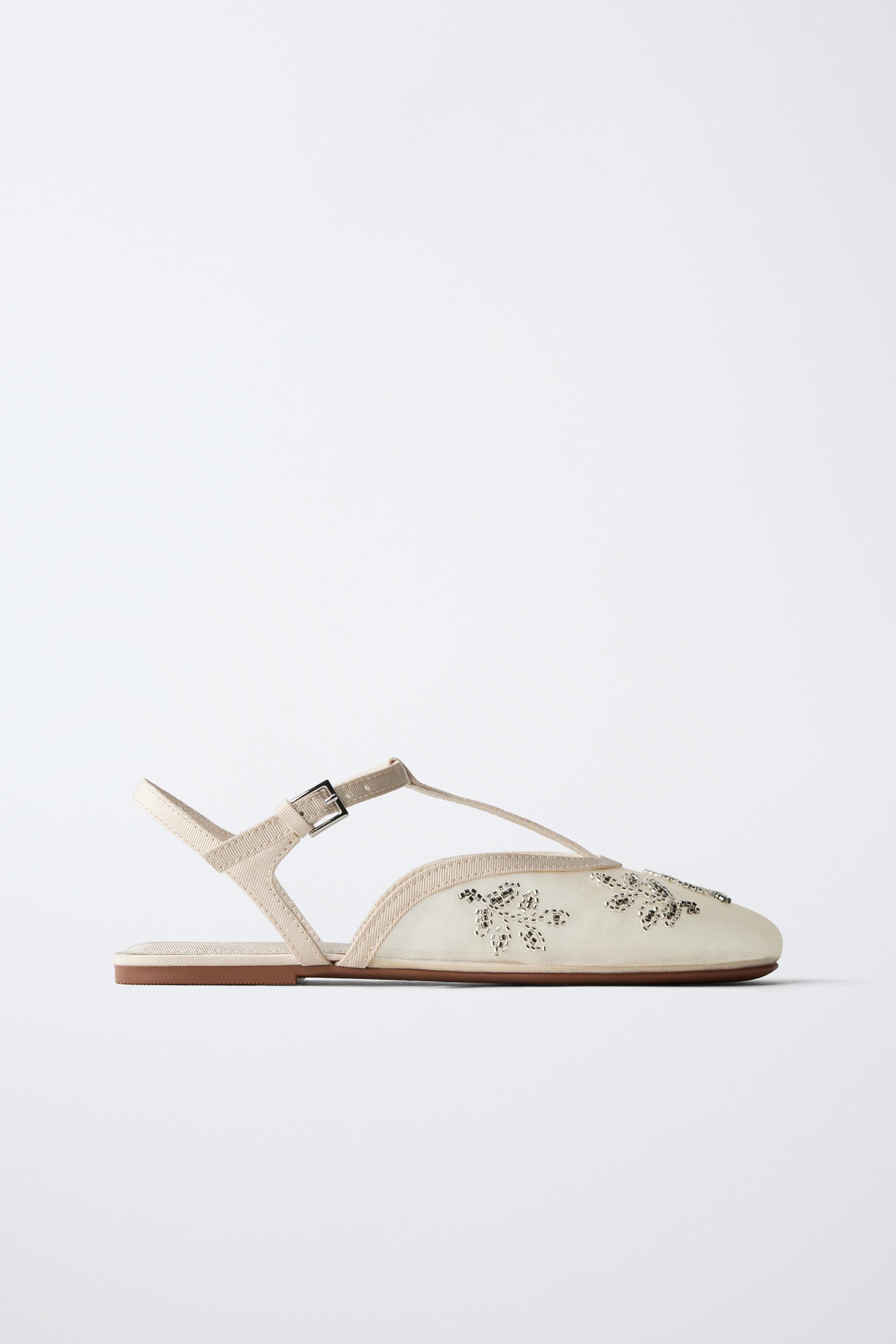EMBROIDERED FANTASY SLINGBACK BALLET FLATS