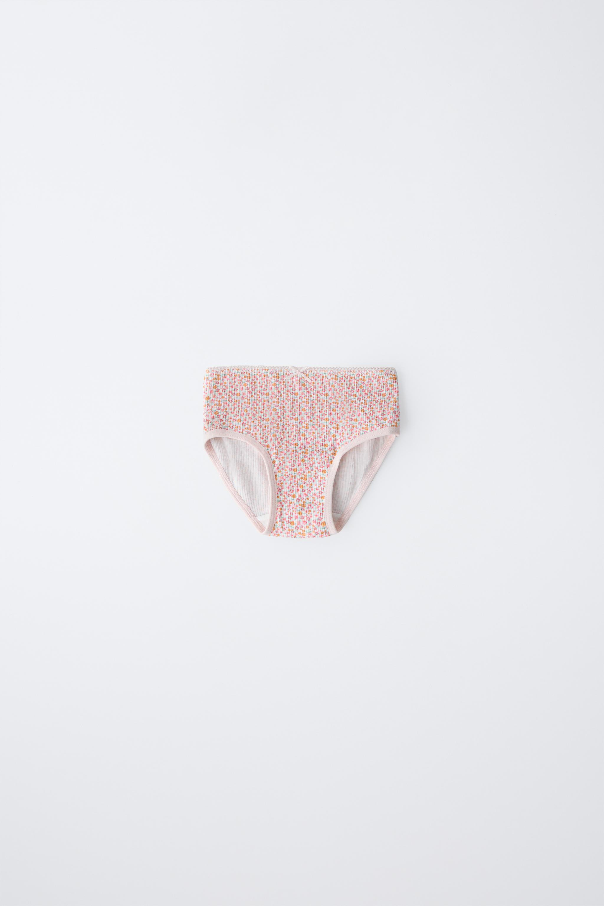 2-6 YEARS/ SIX-PACK OF RIBBED PATCHWORK AND FLORAL UNDERWEAR