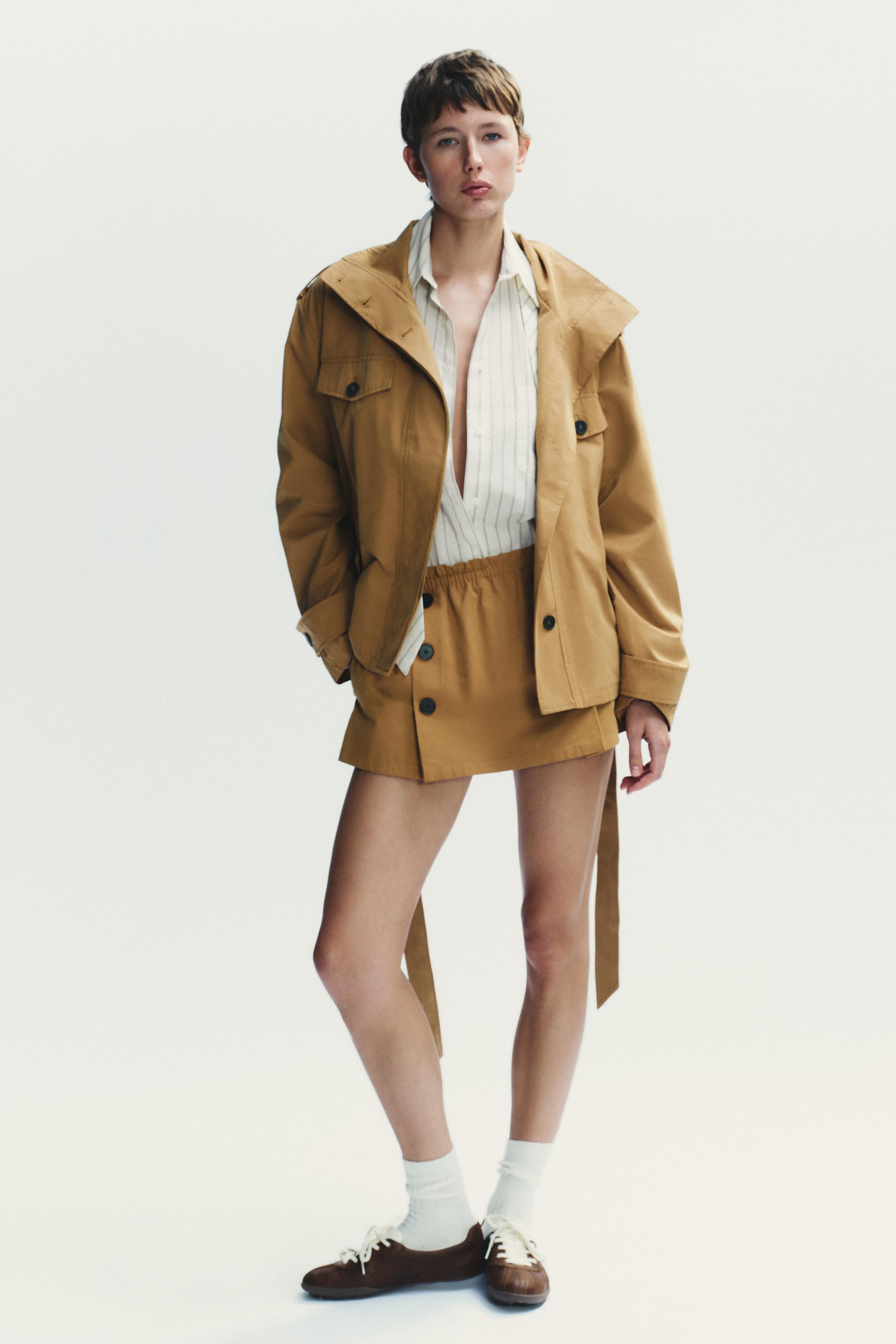 CROPPED TRENCH COAT