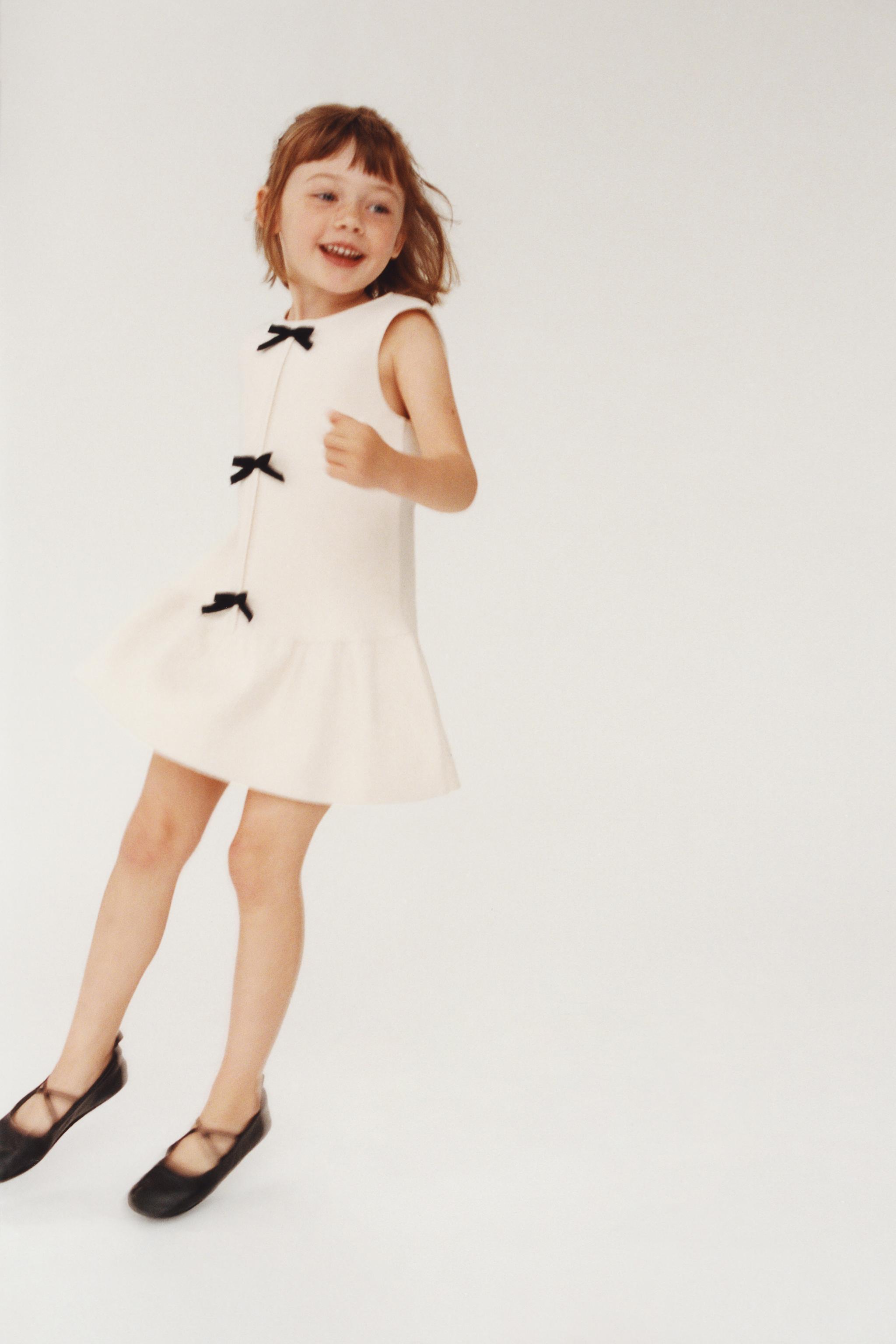 Knit Dress with Bows