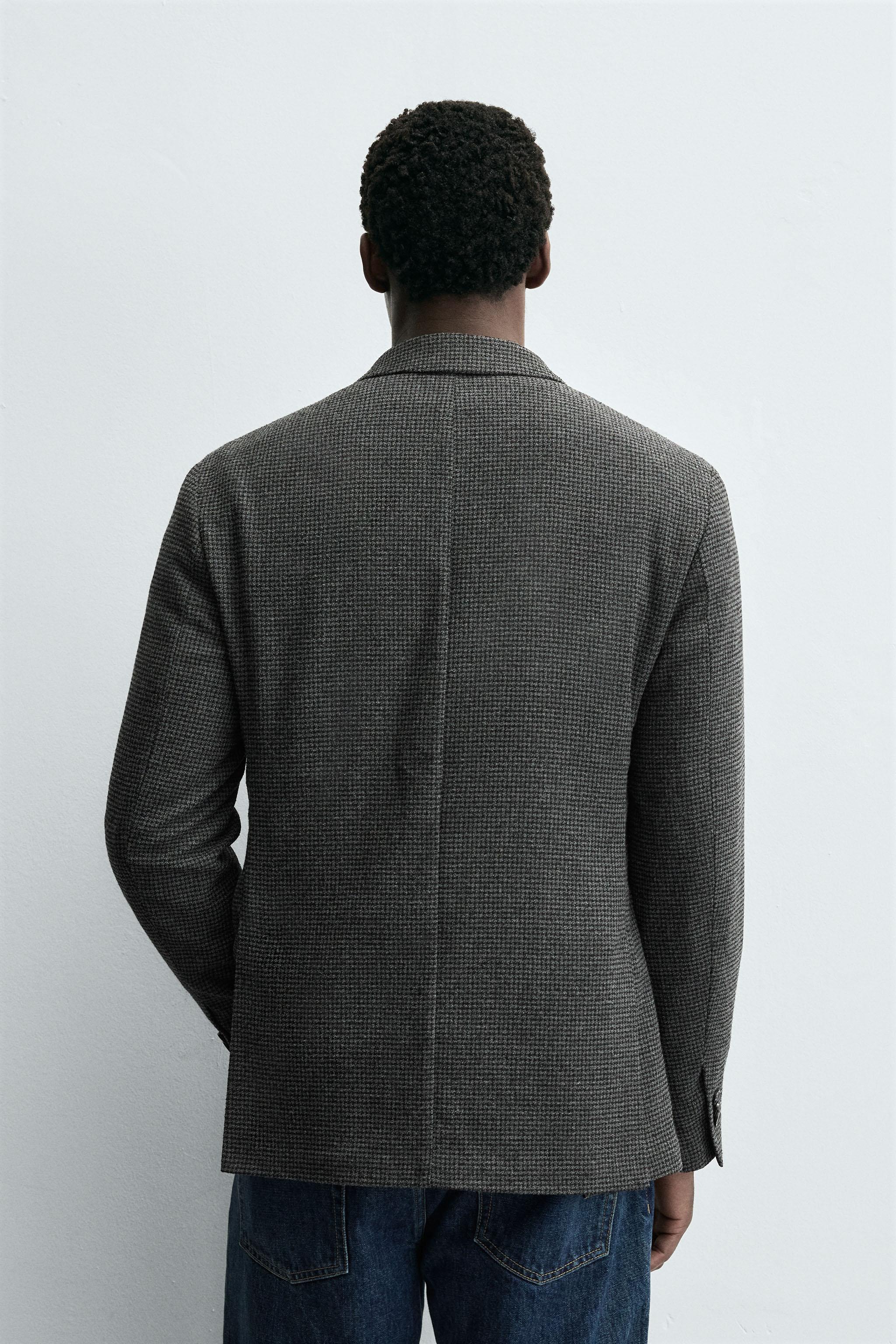 HOUNDSTOOTH TEXTURED BLAZER