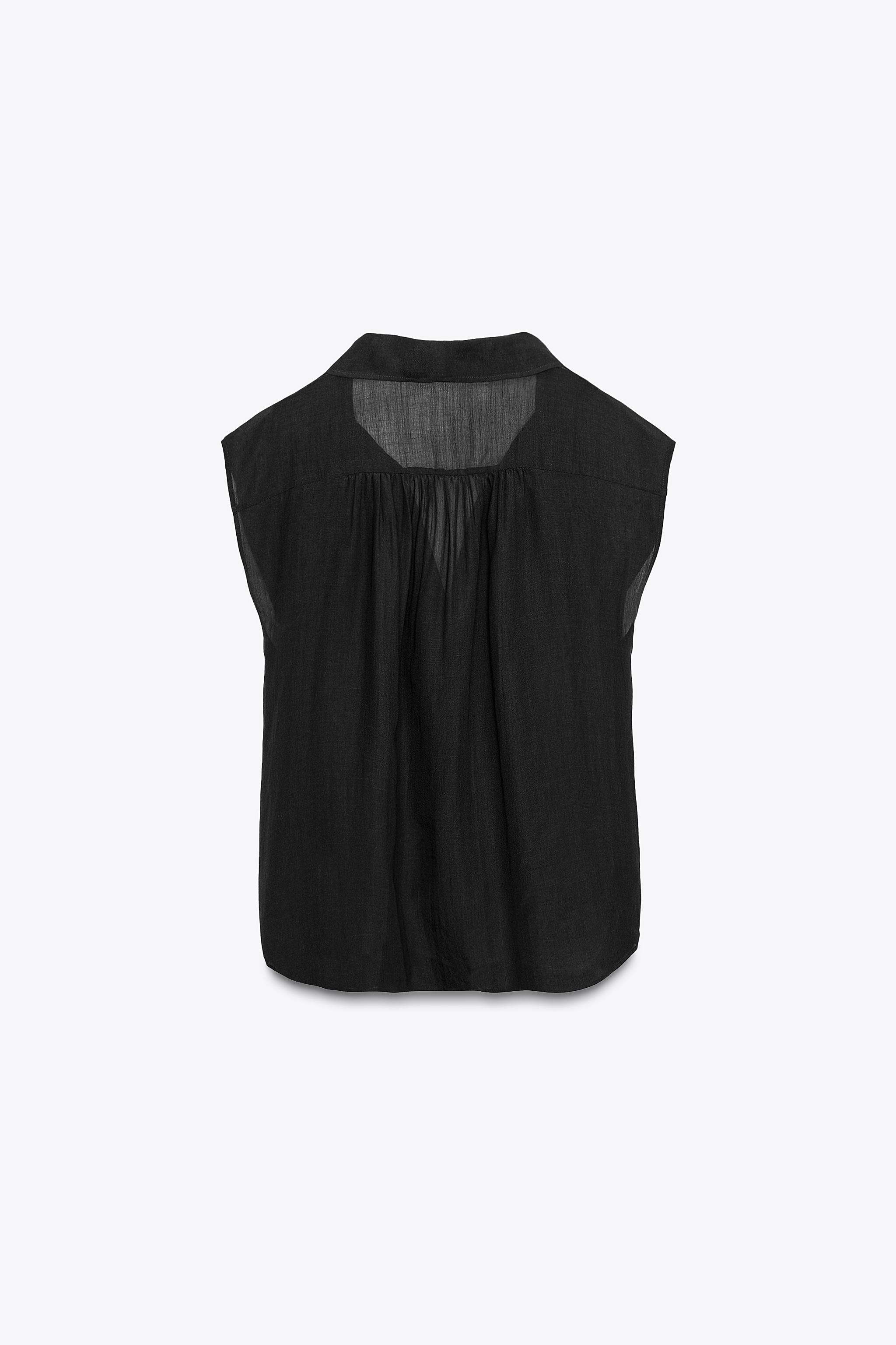 ZW COLLECTION RAMIE BLEND PINTUCK SHIRT