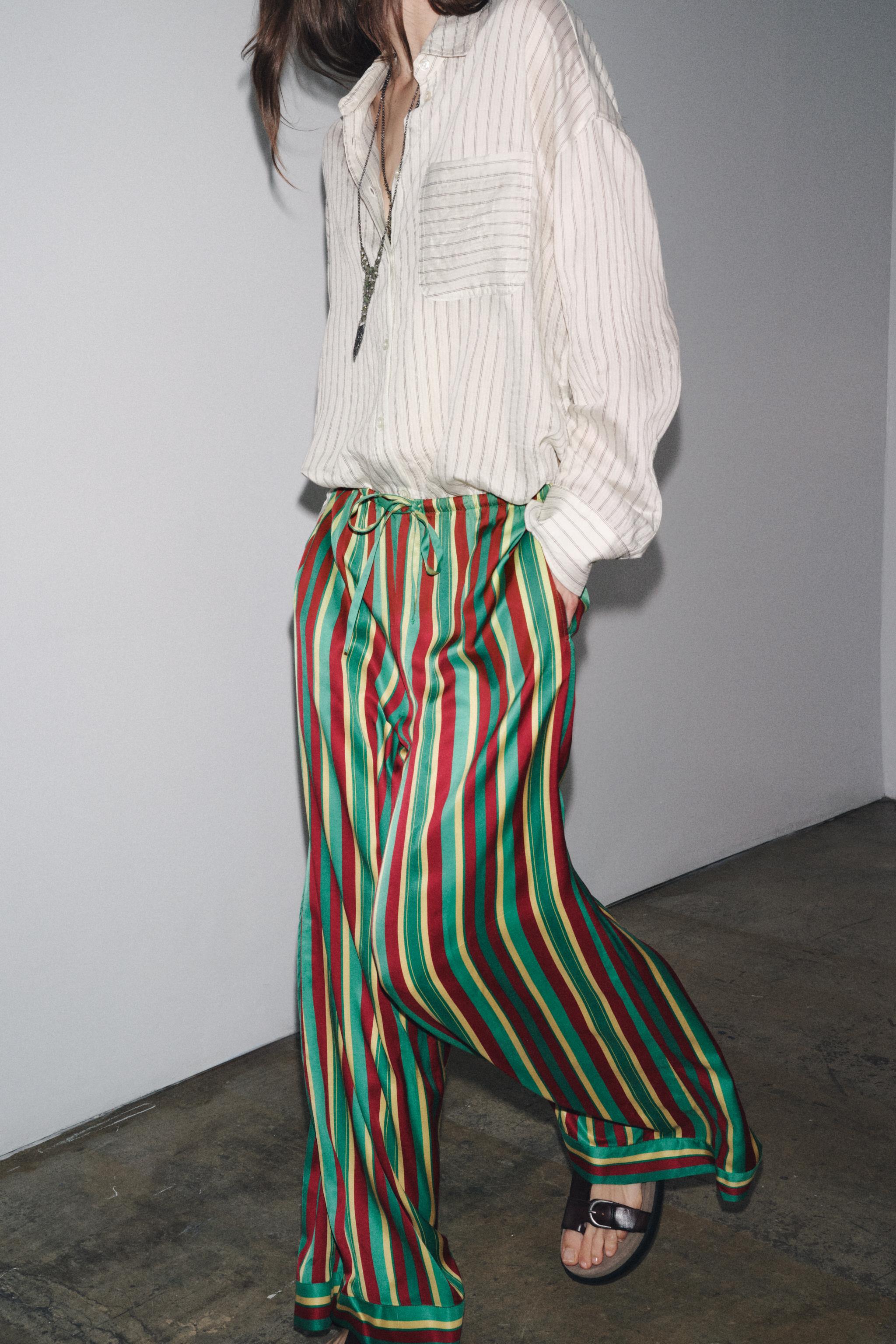 STRIPED PAJAMA PANTS ZW COLLECTION