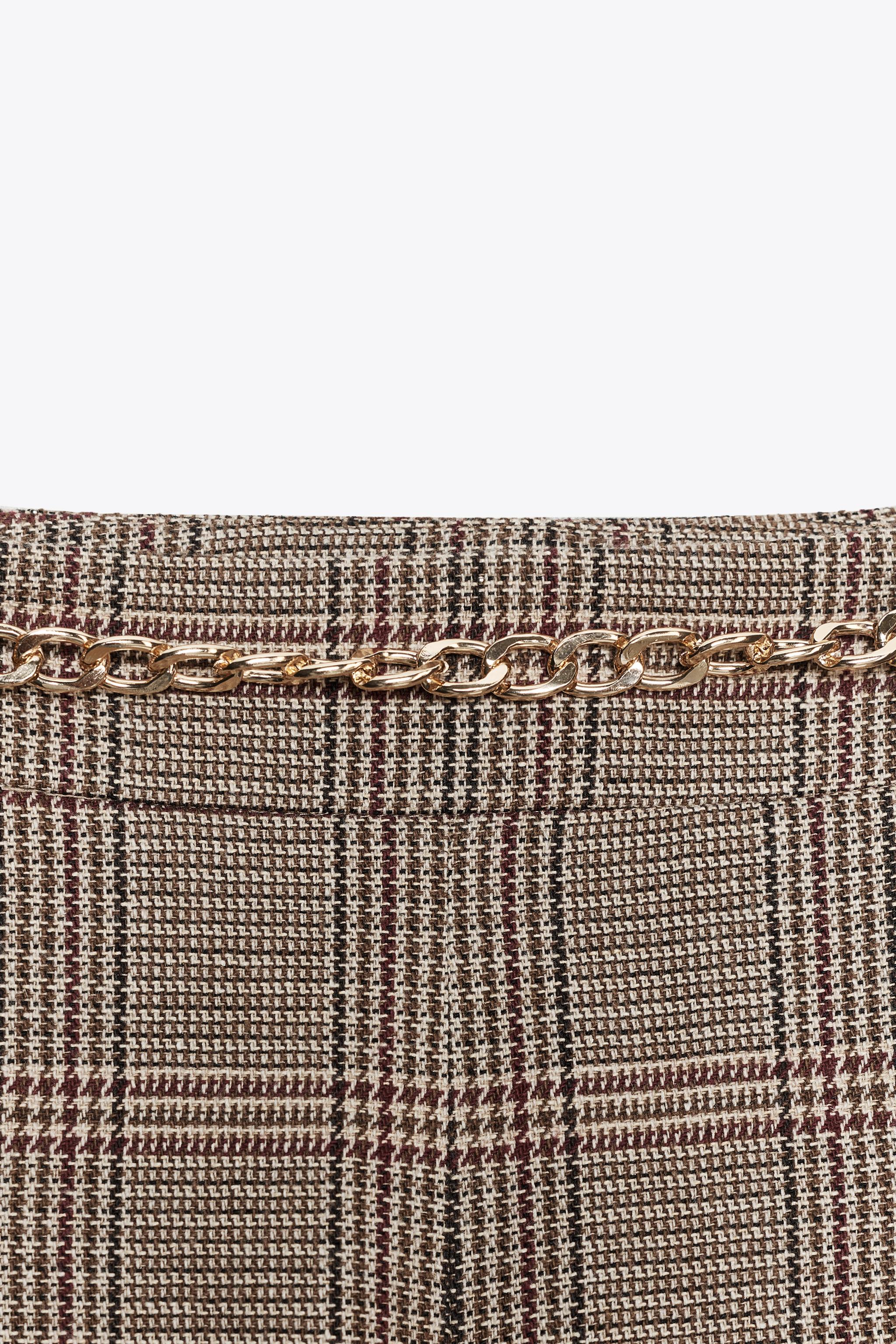 HOUNDSTOOTH BELTED LONG SHORTS