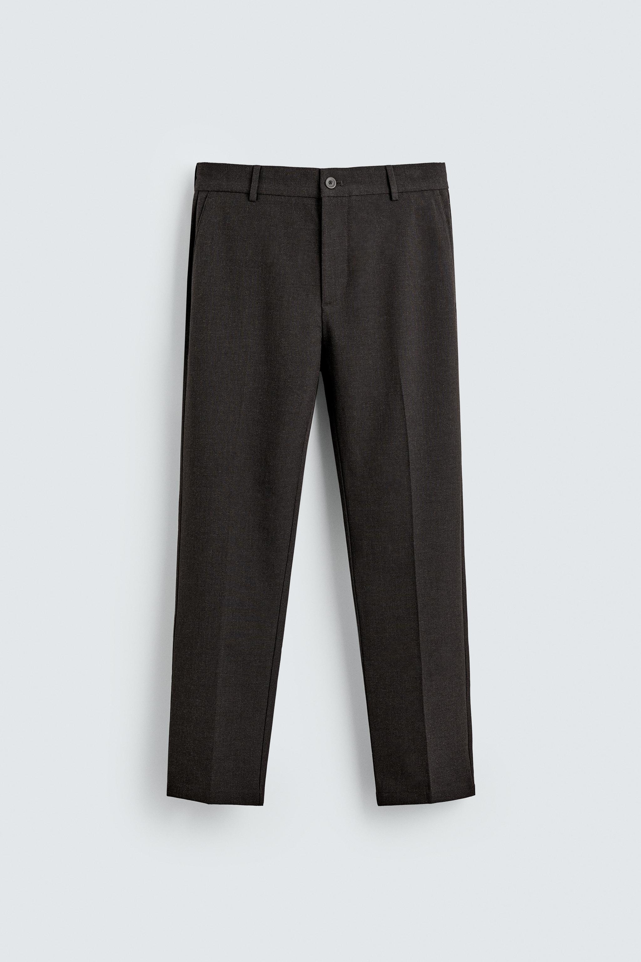 TEXTURED STRETCH PANTS