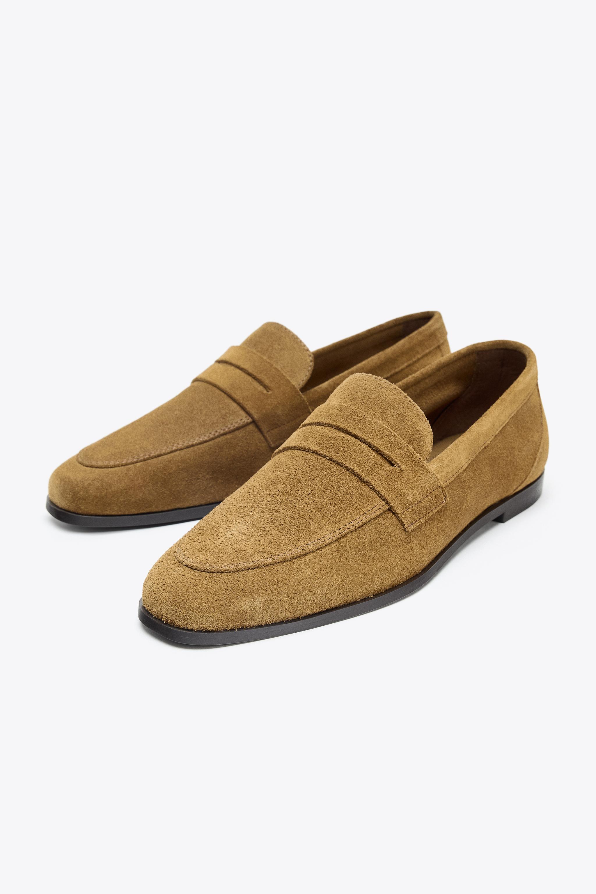 SPLIT LEATHER LOAFERS