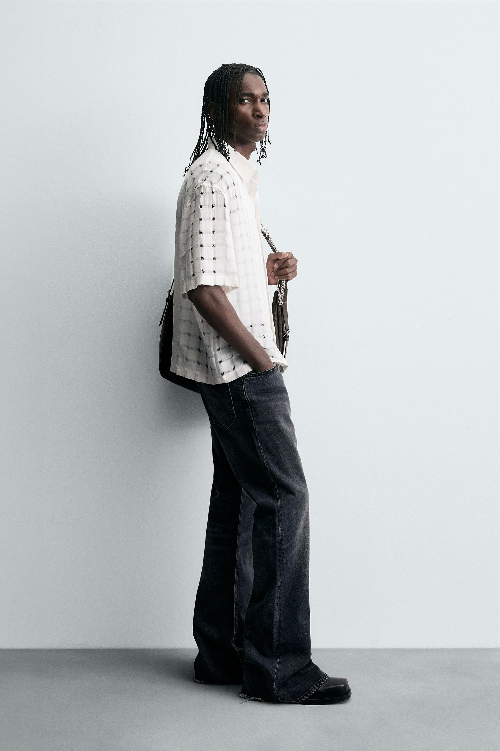 JACQUARD NEEDLE-OUT SHIRT