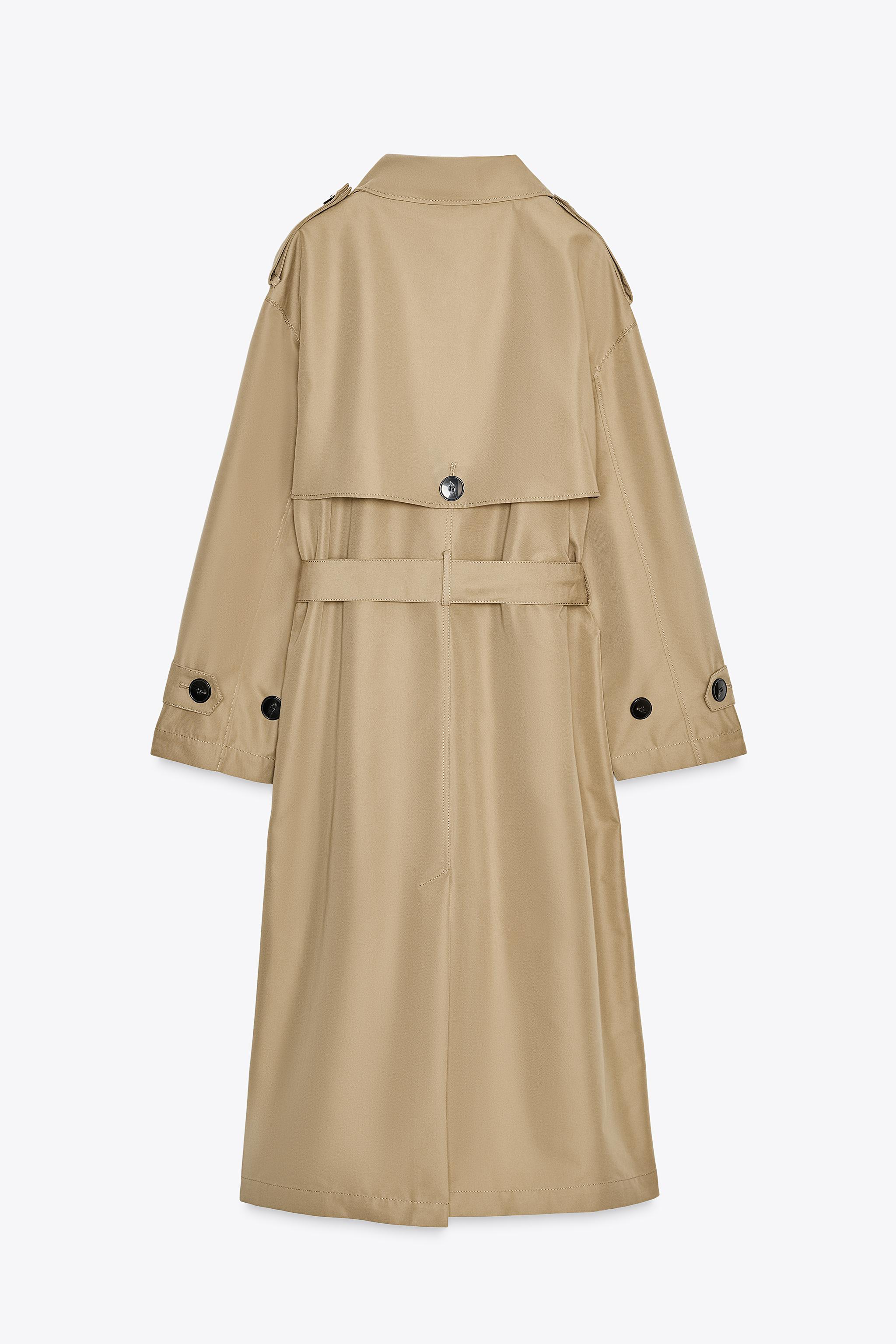 BELTED LONG DOUBLE BREASTED TRENCH COAT
