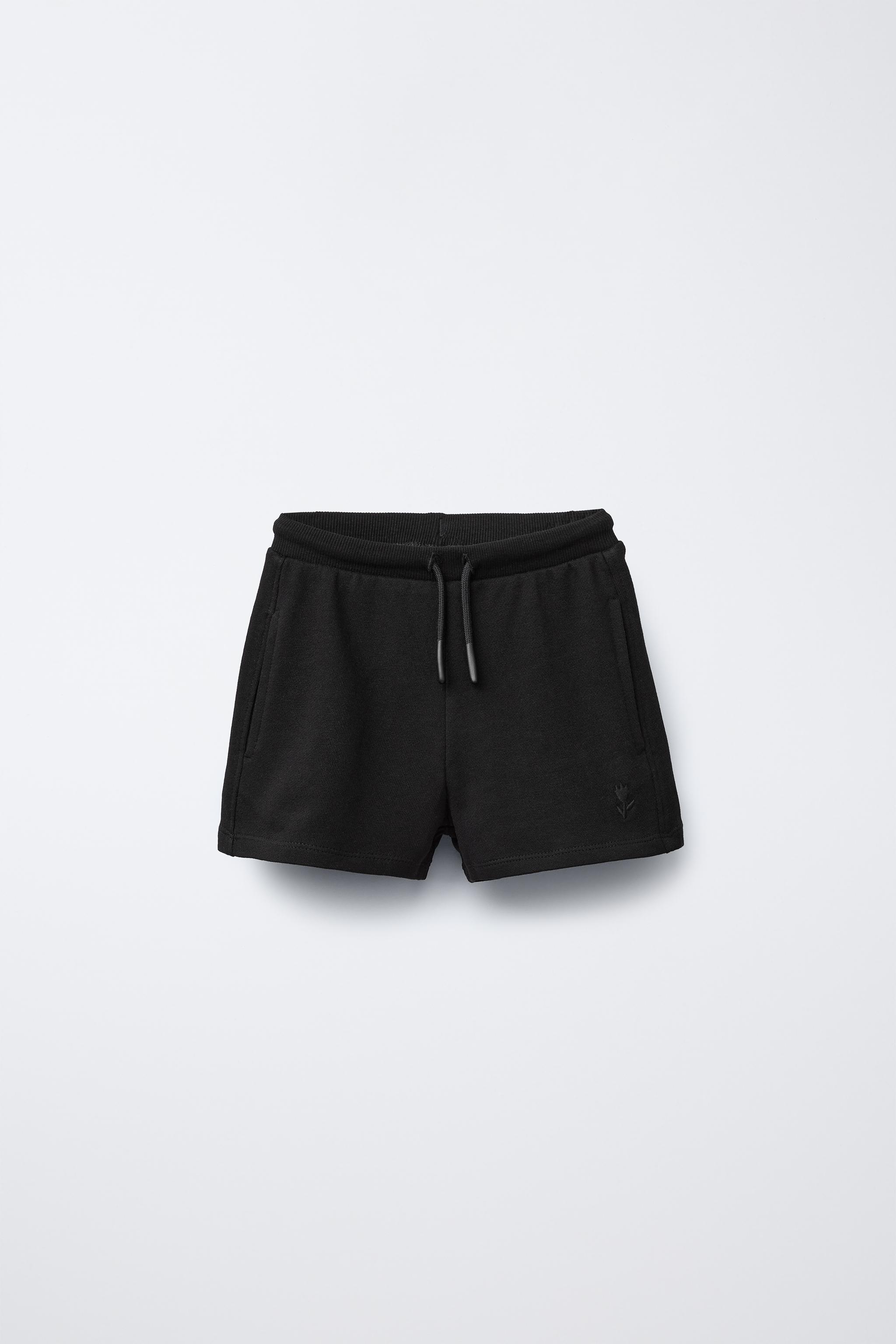 EMBROIDERED PLUSH SHORTS