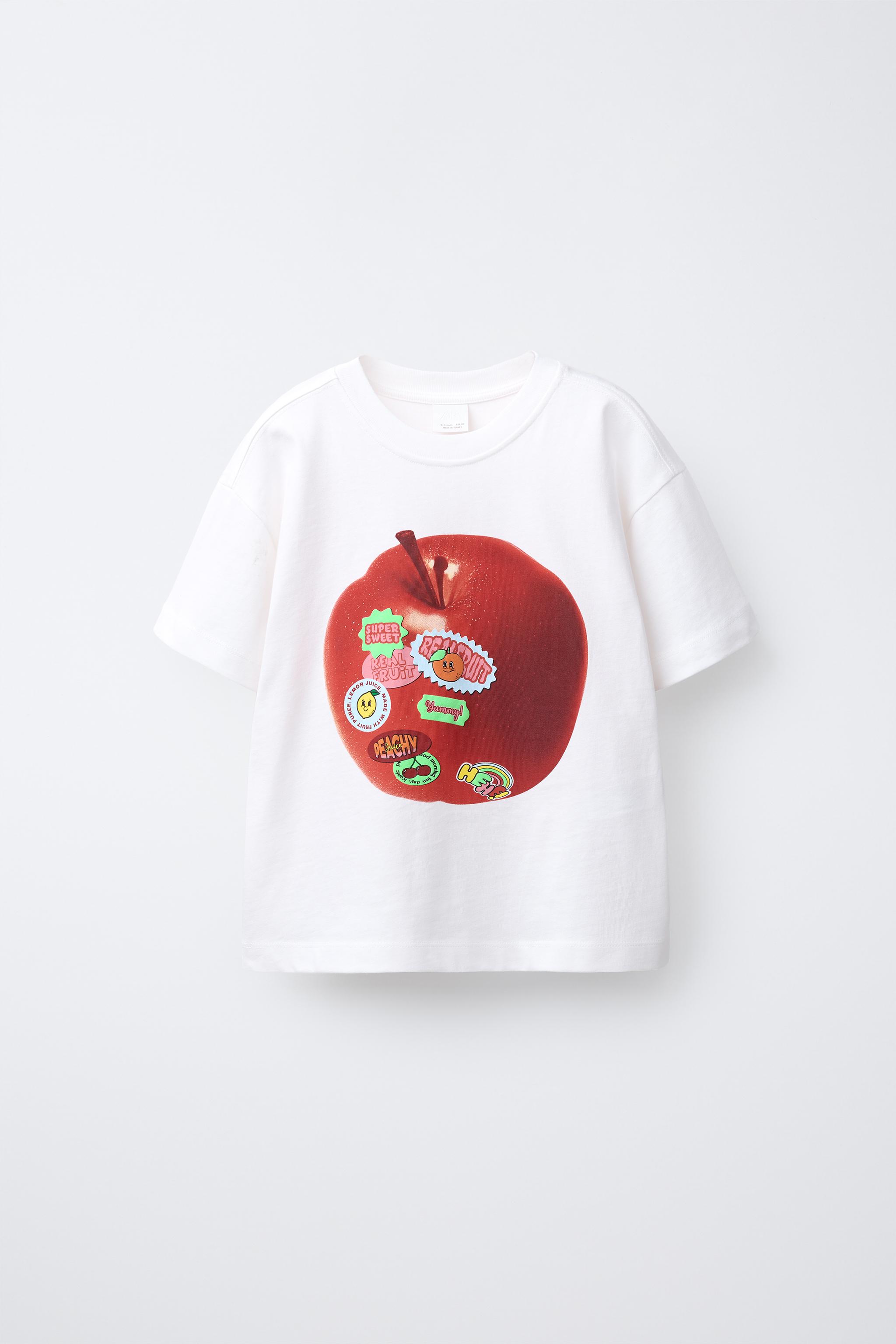 APPLE AND LABEL T-SHIRT
