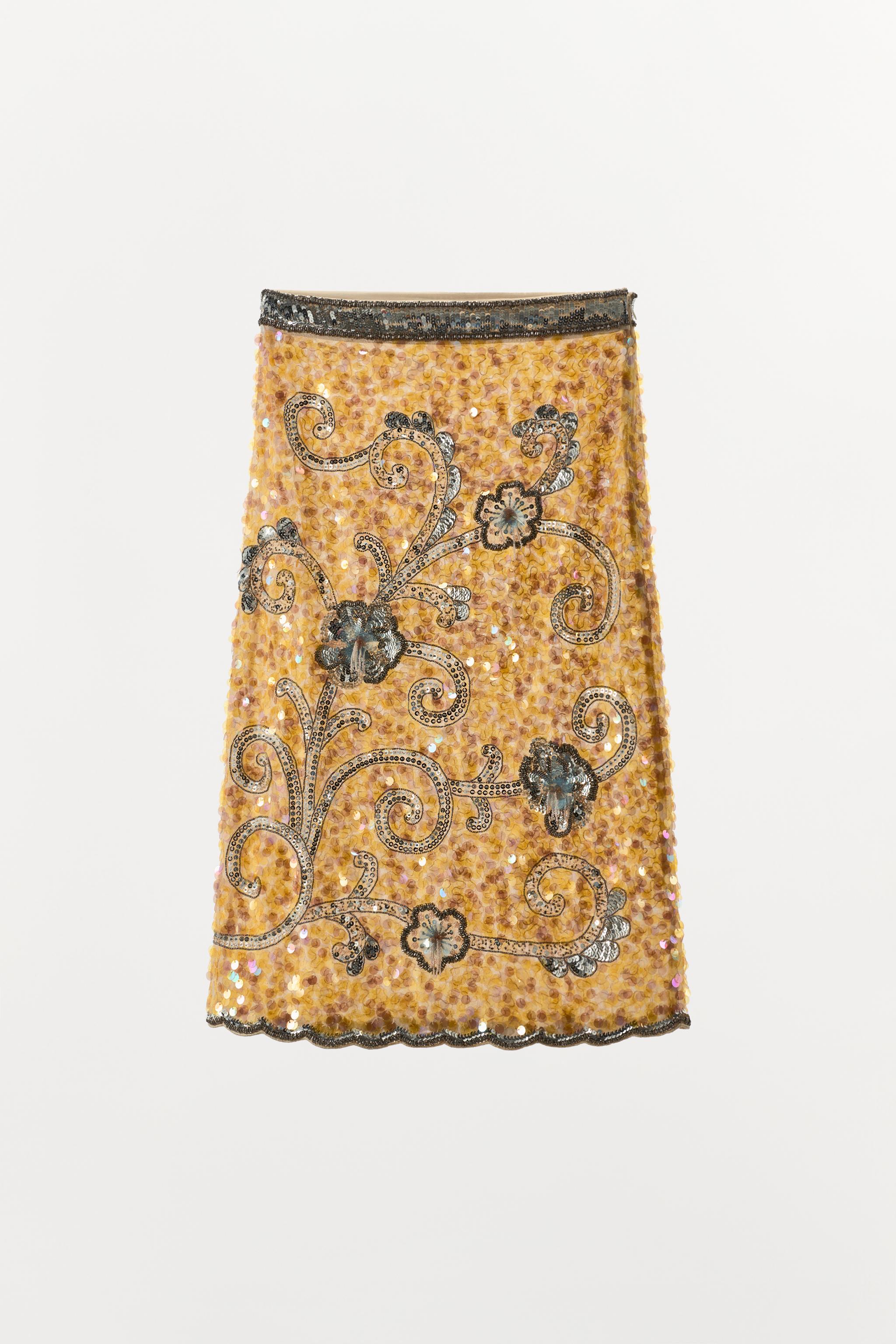 LIMITED EDITION BEADED EMBROIDERED SKIRT