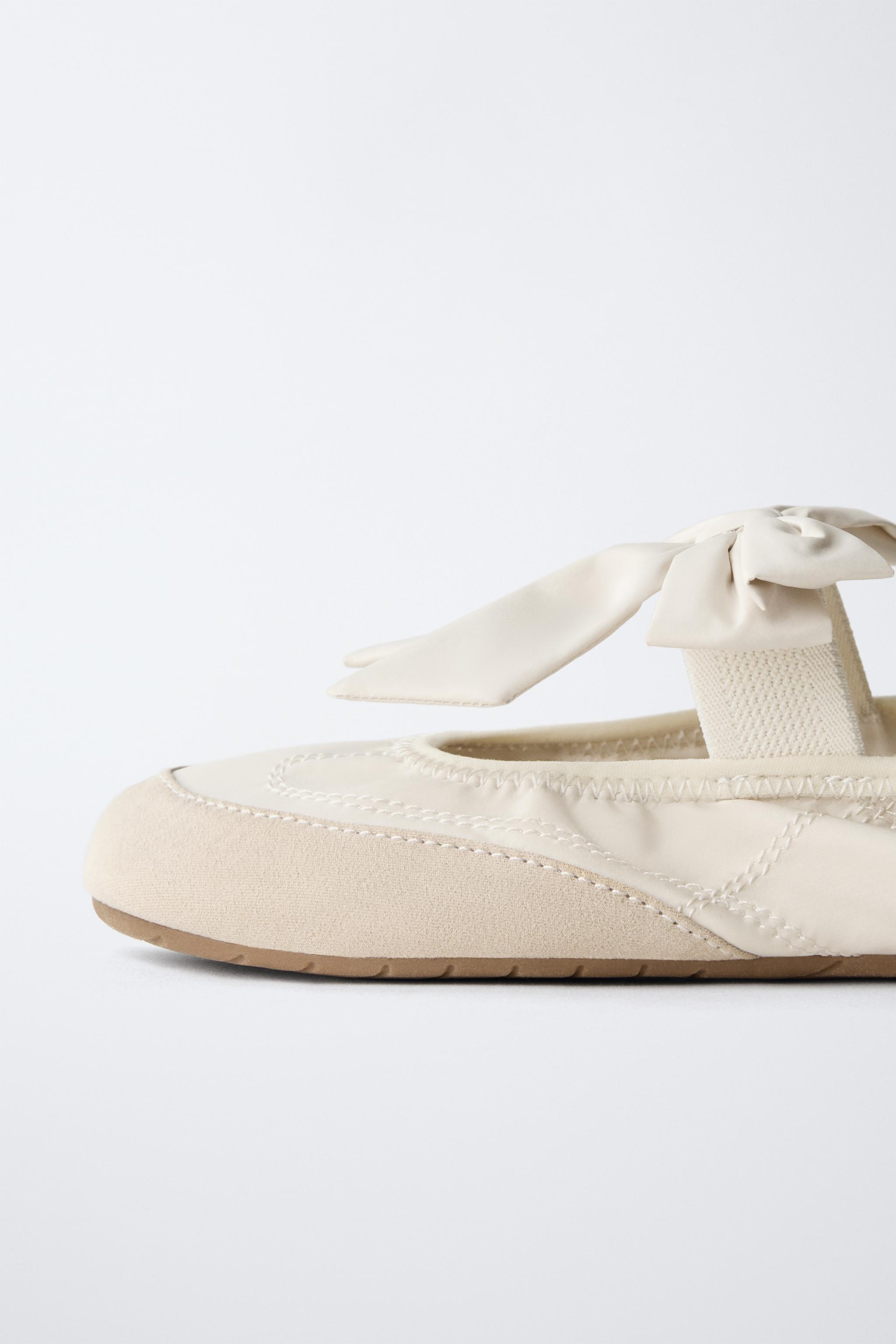 SPORTY BALLET FLATS WITH BOW