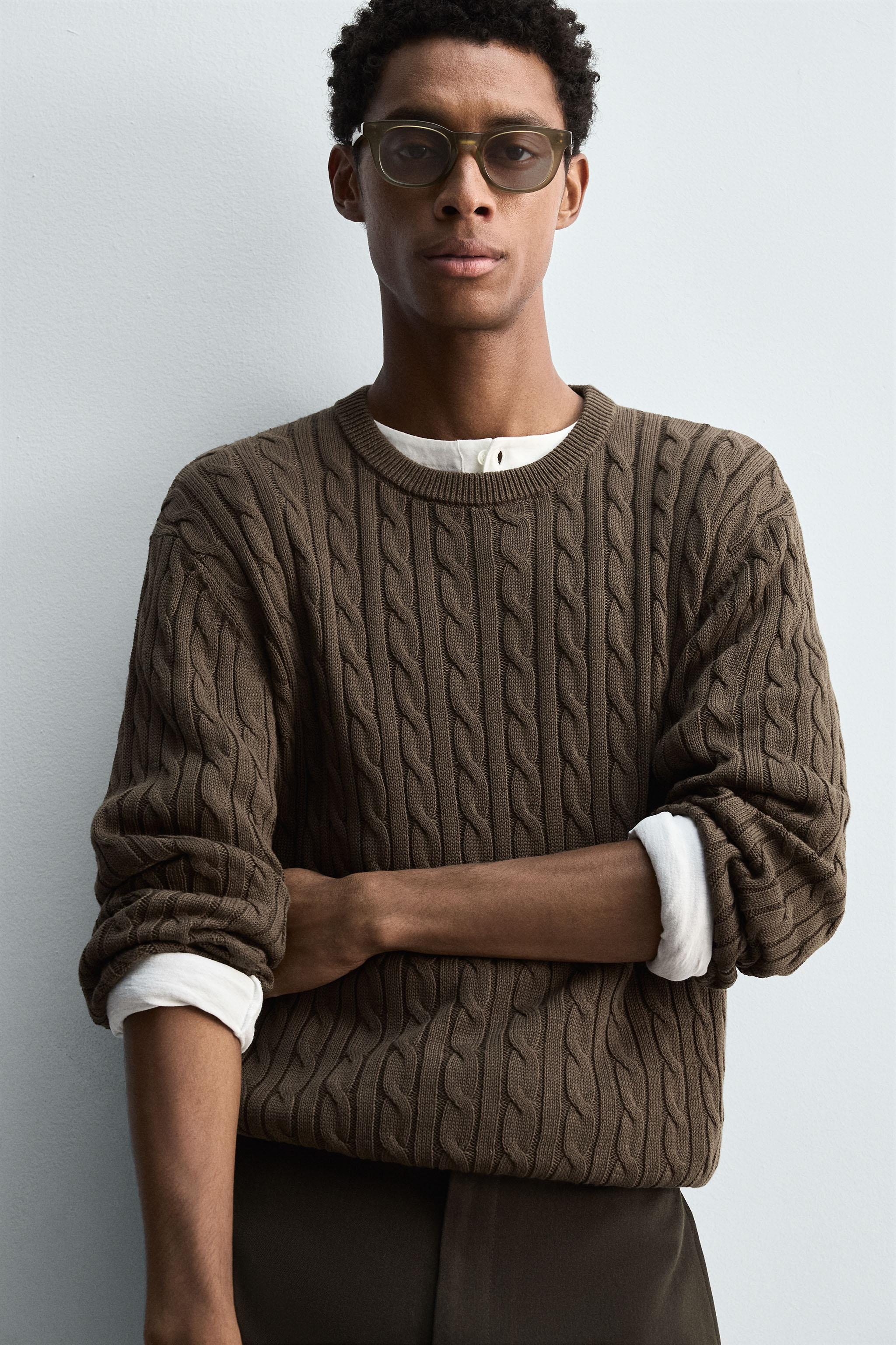 COTTON-HEMP TEXTURED SWEATER