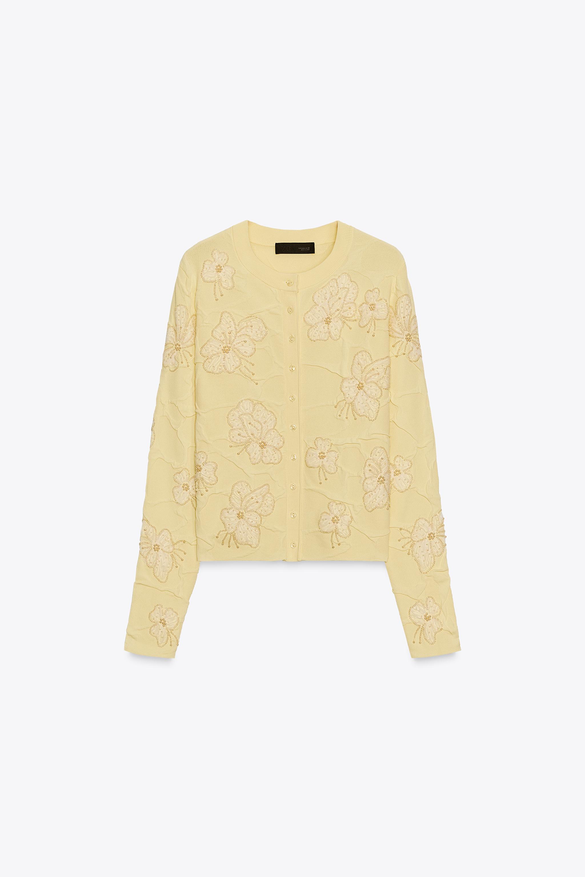 BEADED KNIT CARDIGAN