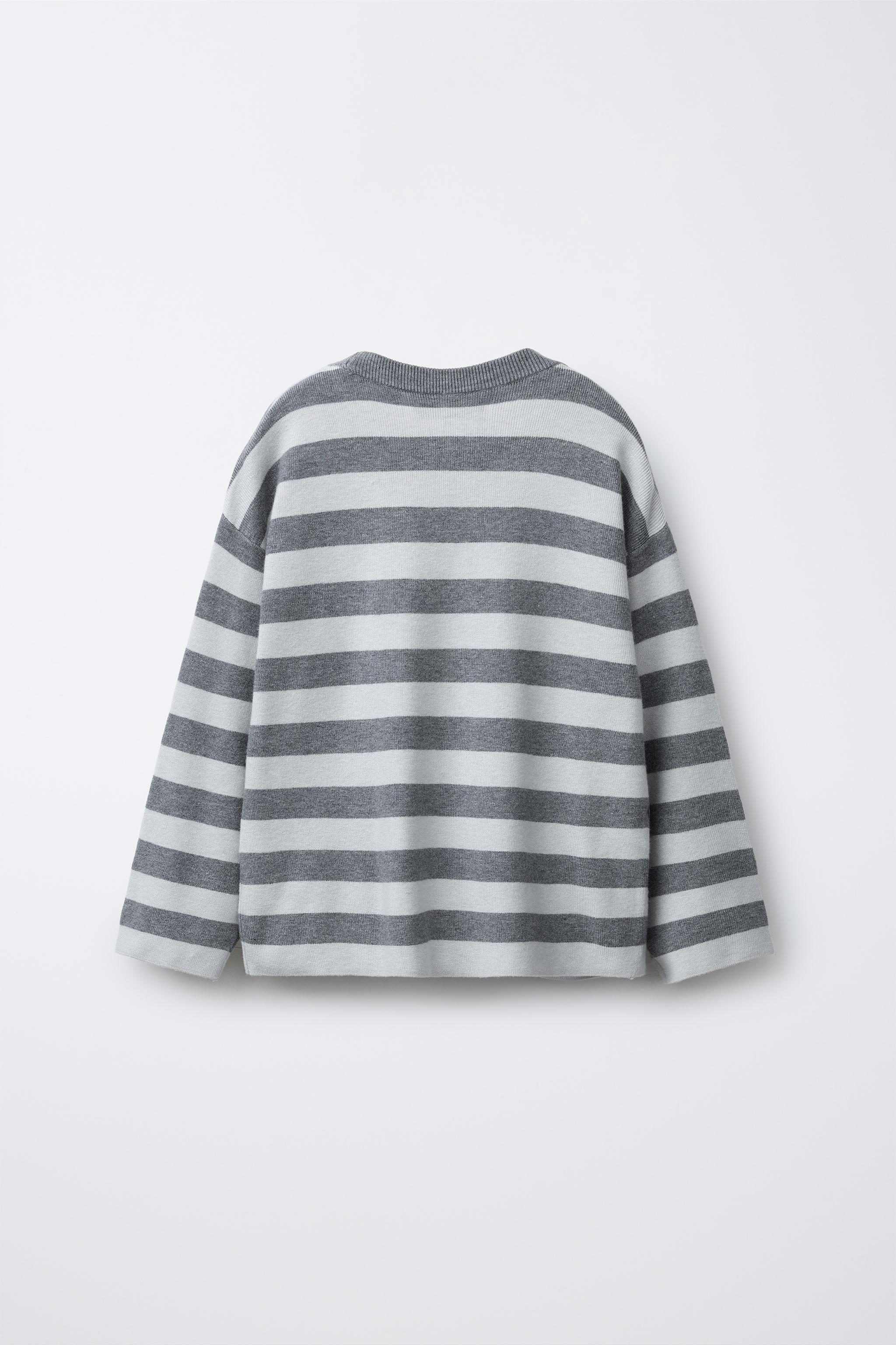 STRIPED KNIT T-SHIRT