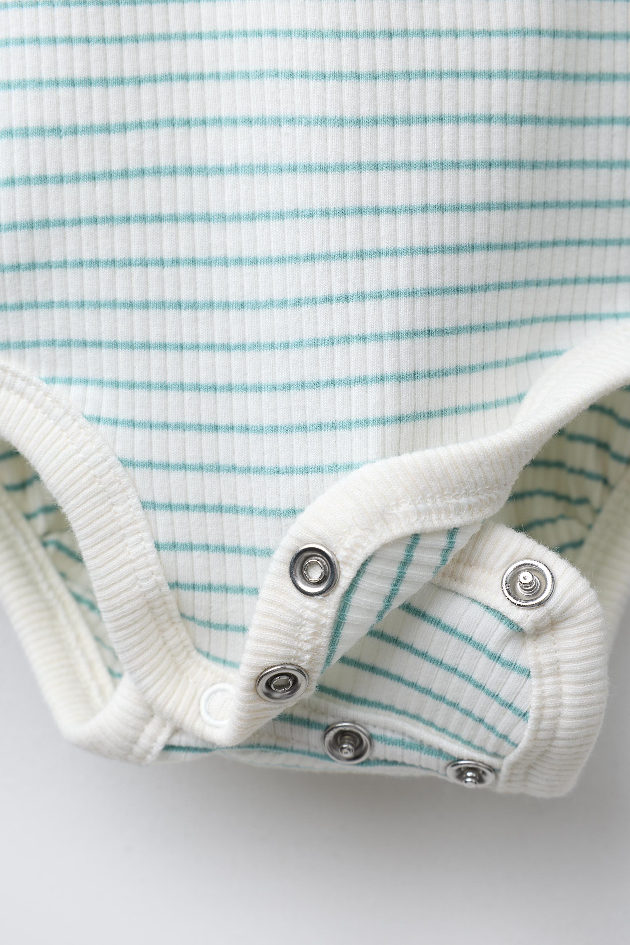 STRIPED BODYSUIT AND LEGGINGS SET