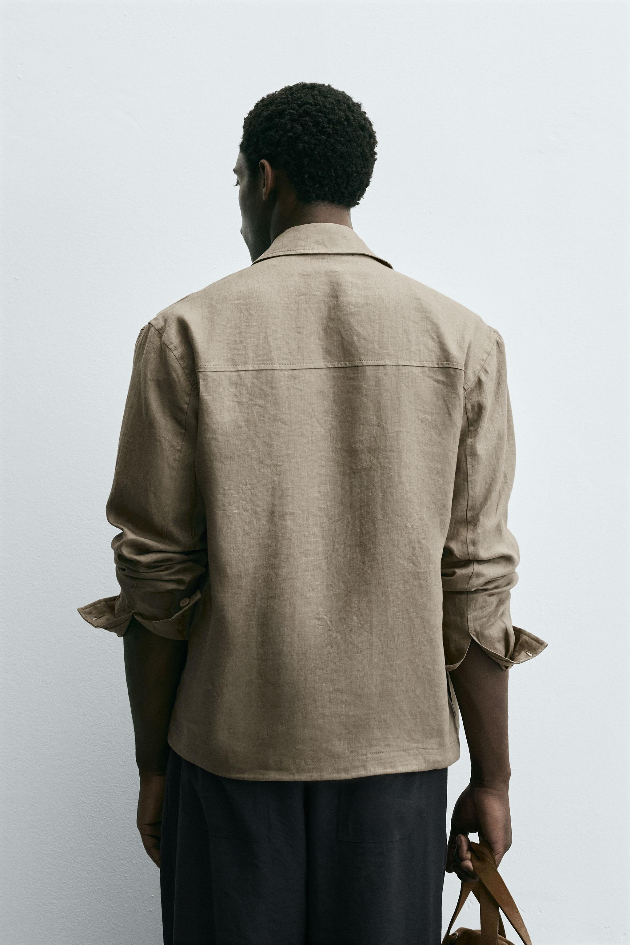 100% LINEN OVERSHIRT