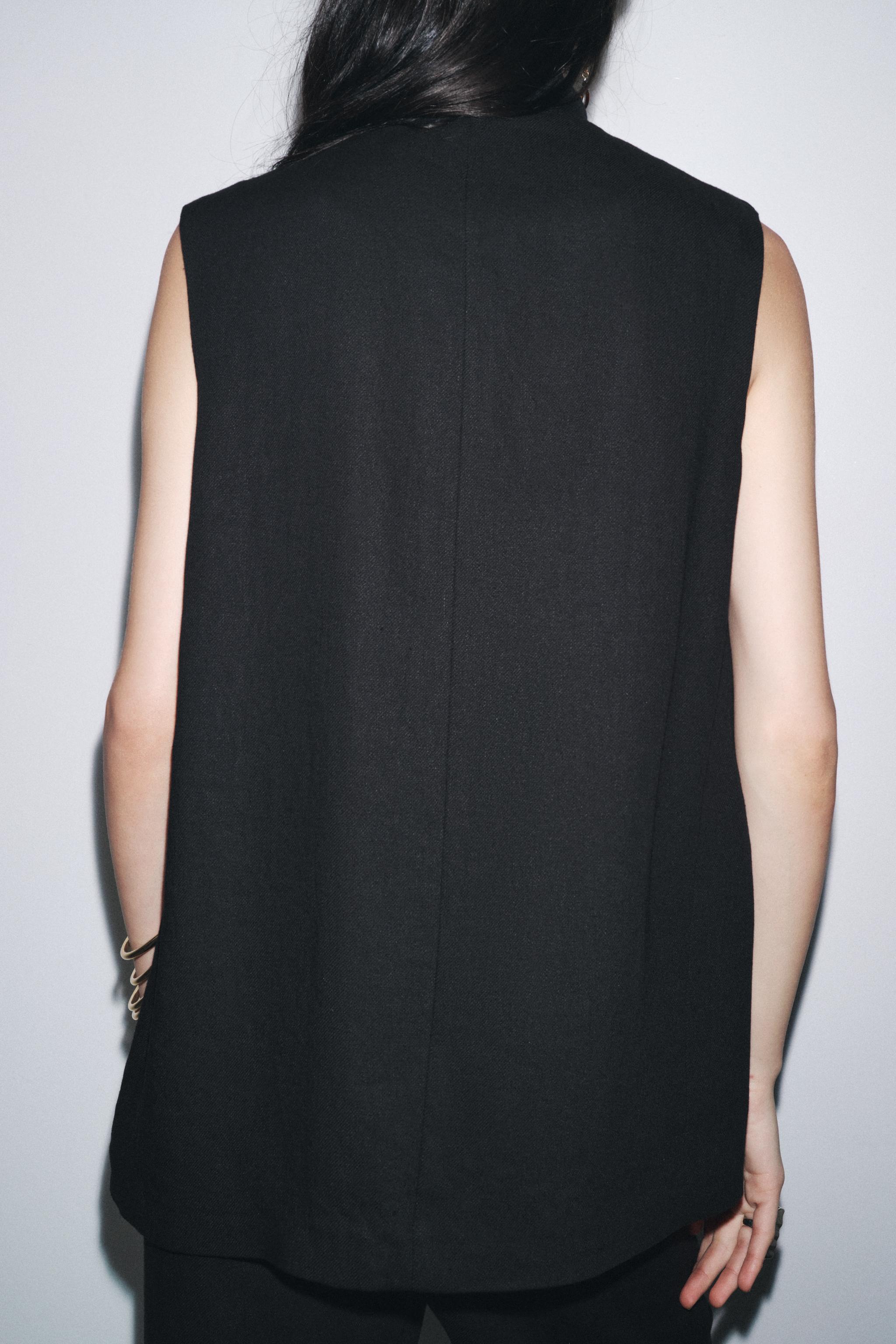 LINEN BLEND VEST ZW COLLECTION