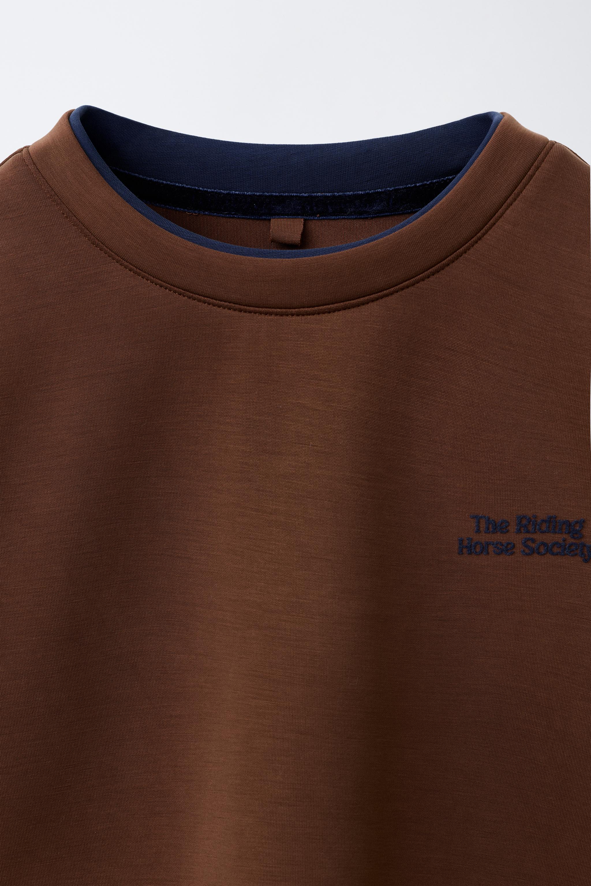 MODAL SWEATSHIRT WITH CONTRAST NECK