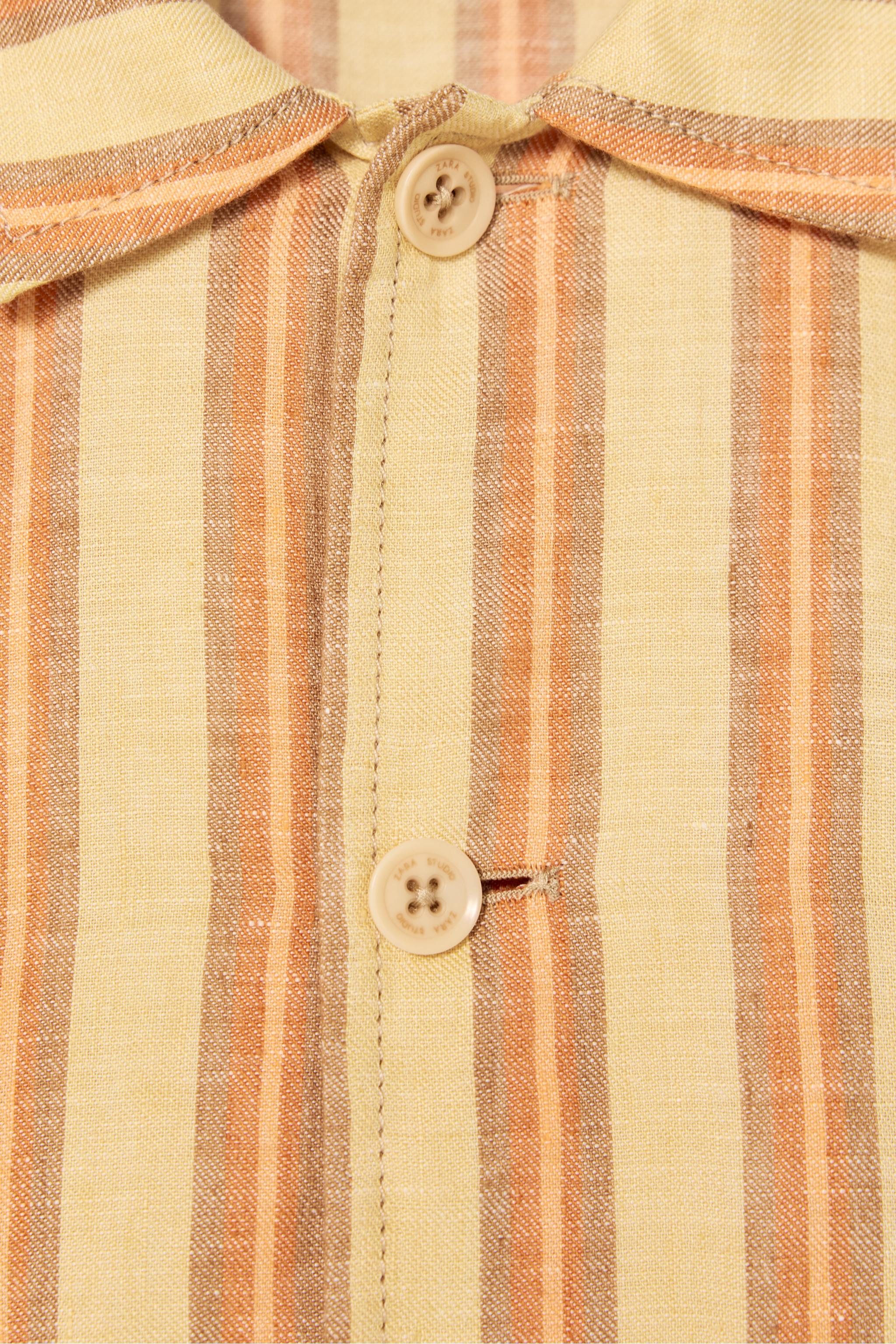 LIMITED EDITION 100% LINEN STRIPED SHIRT