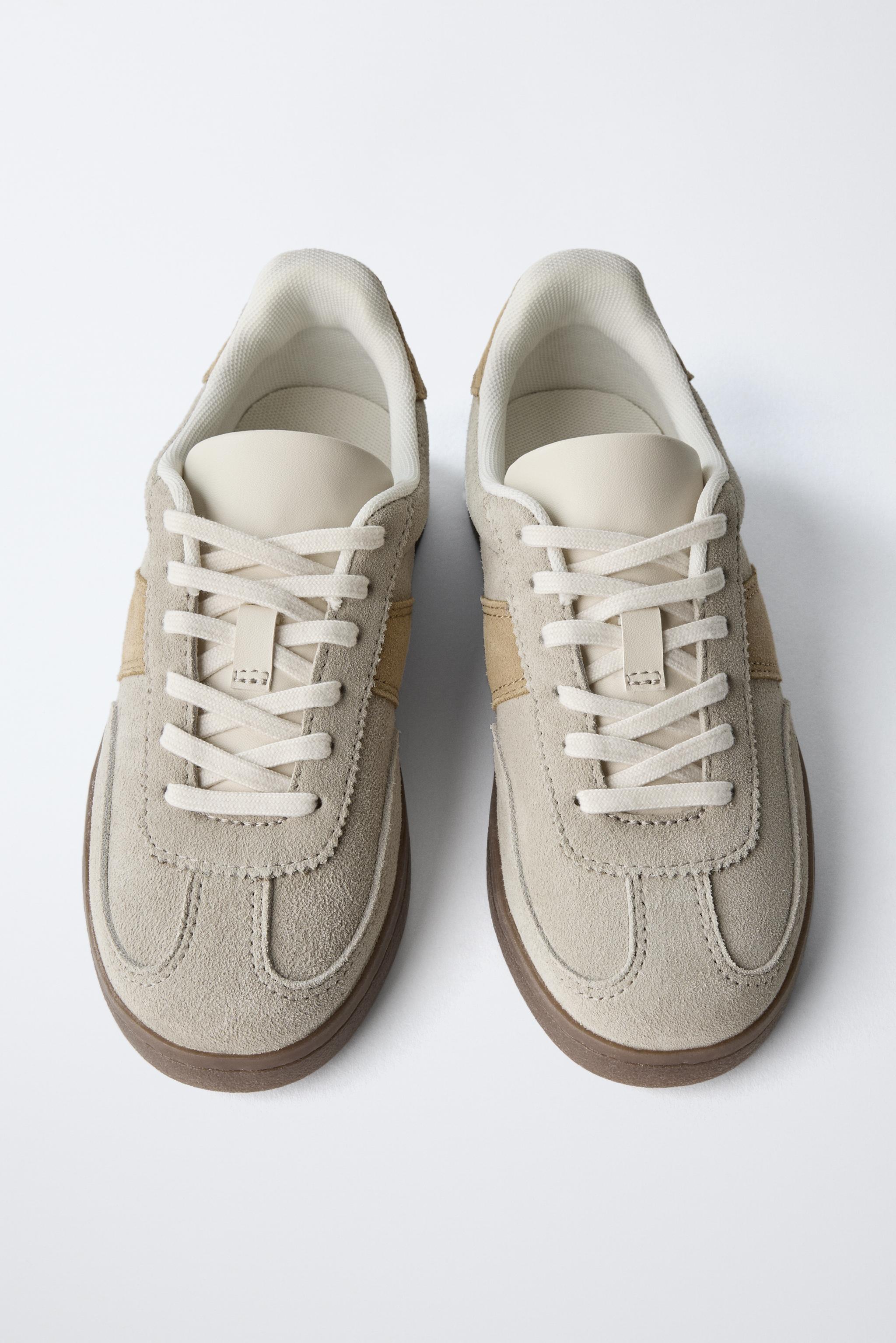 SPLIT LEATHER SNEAKERS