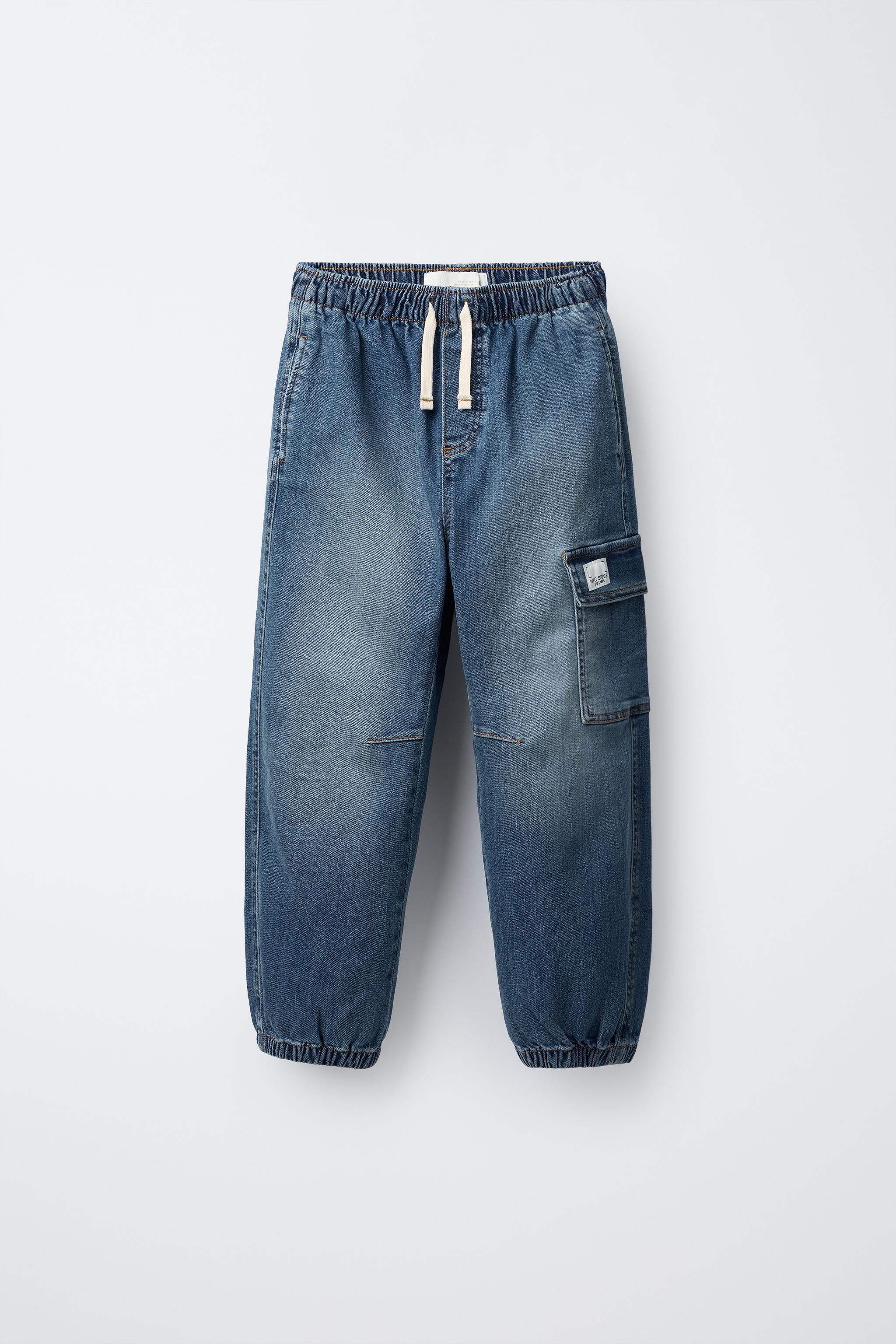 DENIM CARGO JOGGER PANTS