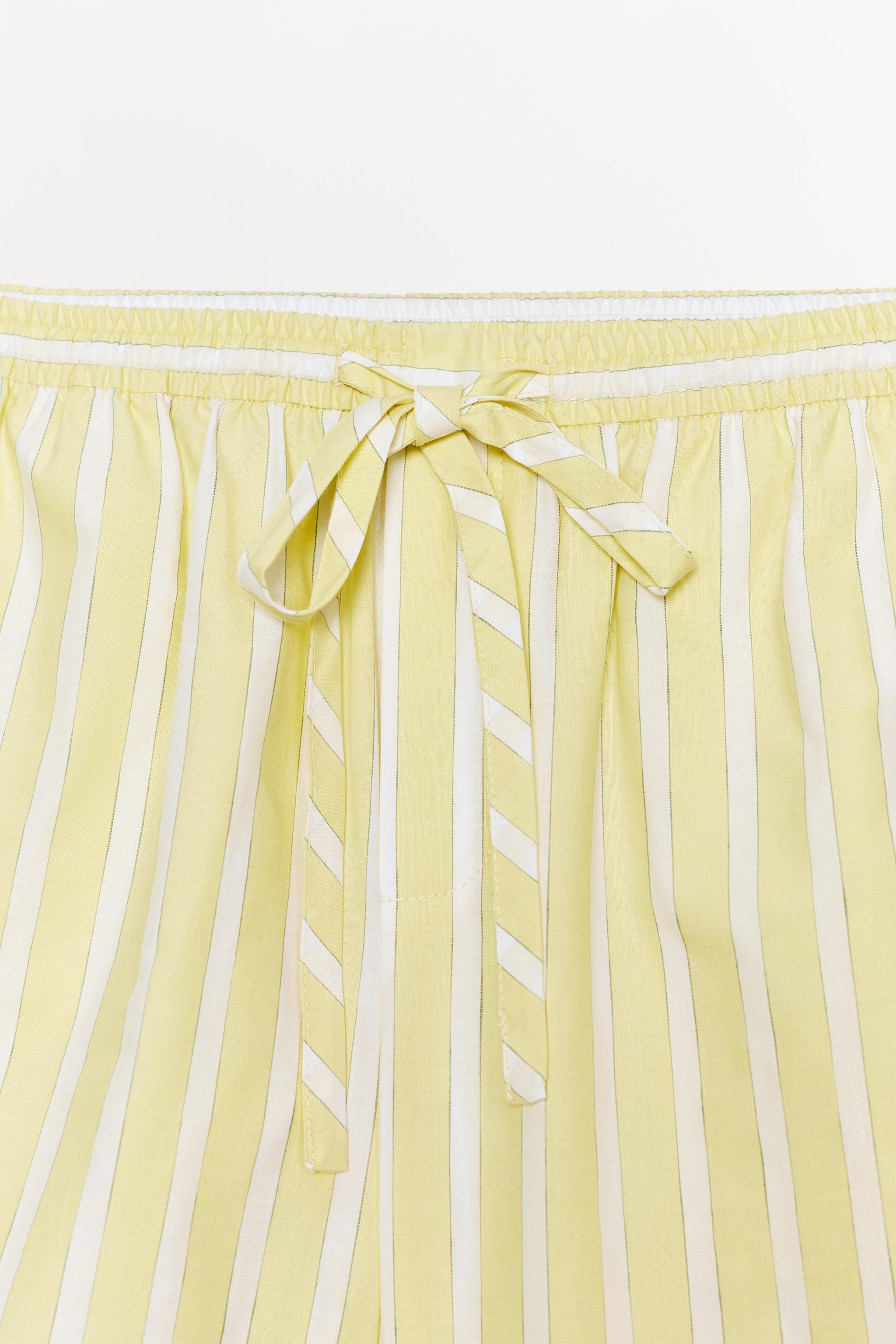STRIPED PAJAMA SHORTS