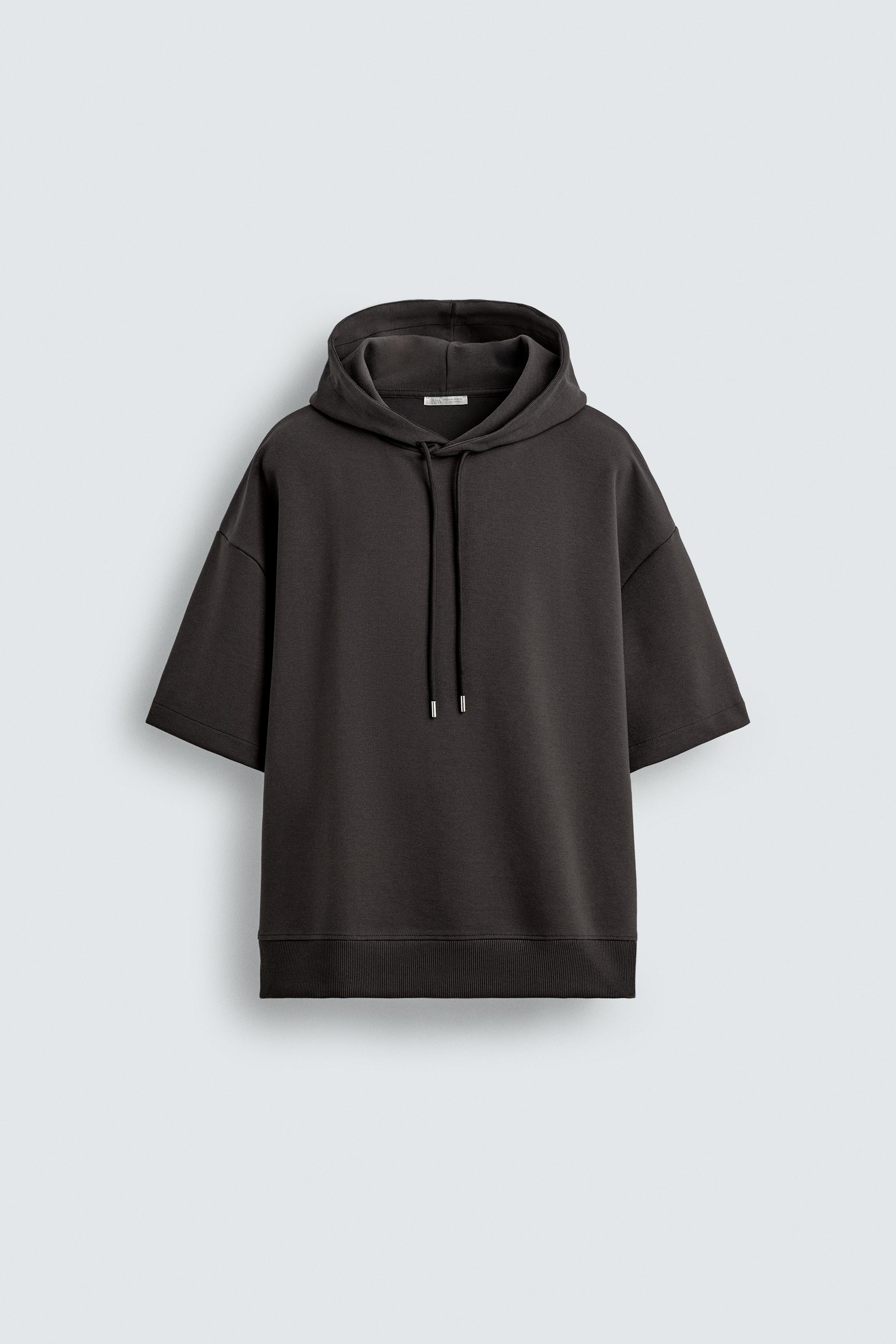 INTERLOCK HOODED SWEATSHIRT WITH LABEL