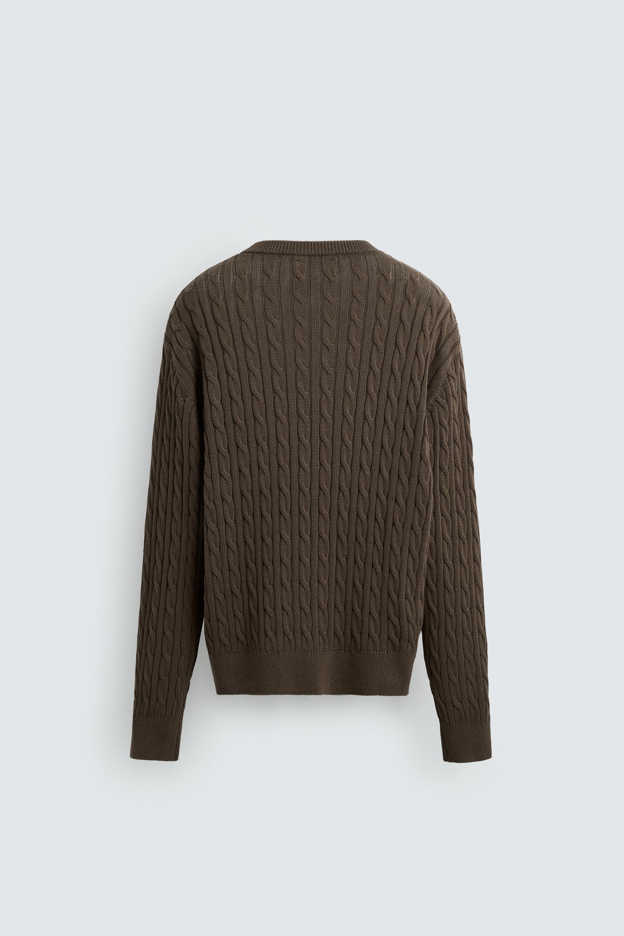 COTTON-HEMP TEXTURED SWEATER