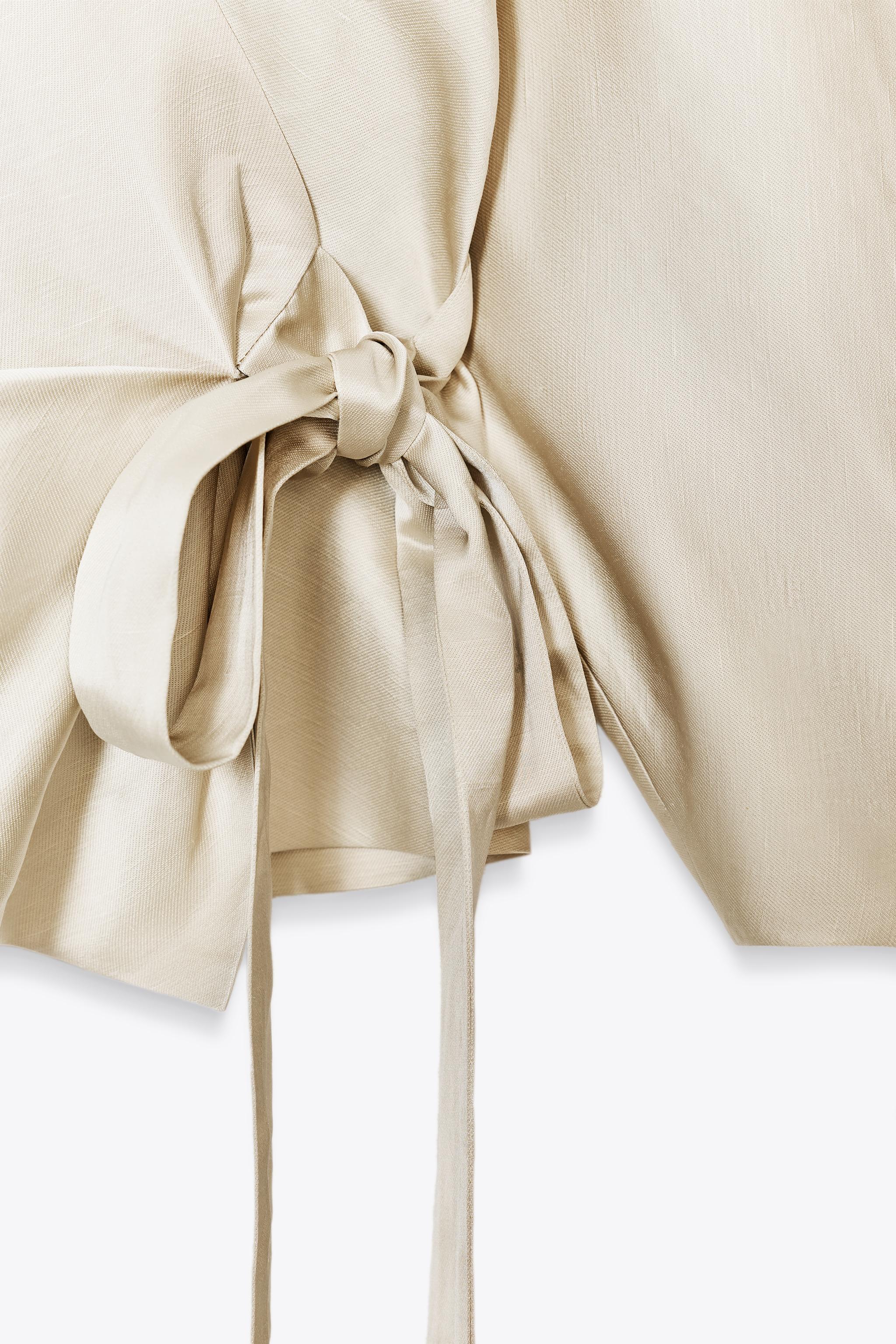 ZW COLLECTION LINEN WRAP BLOUSE