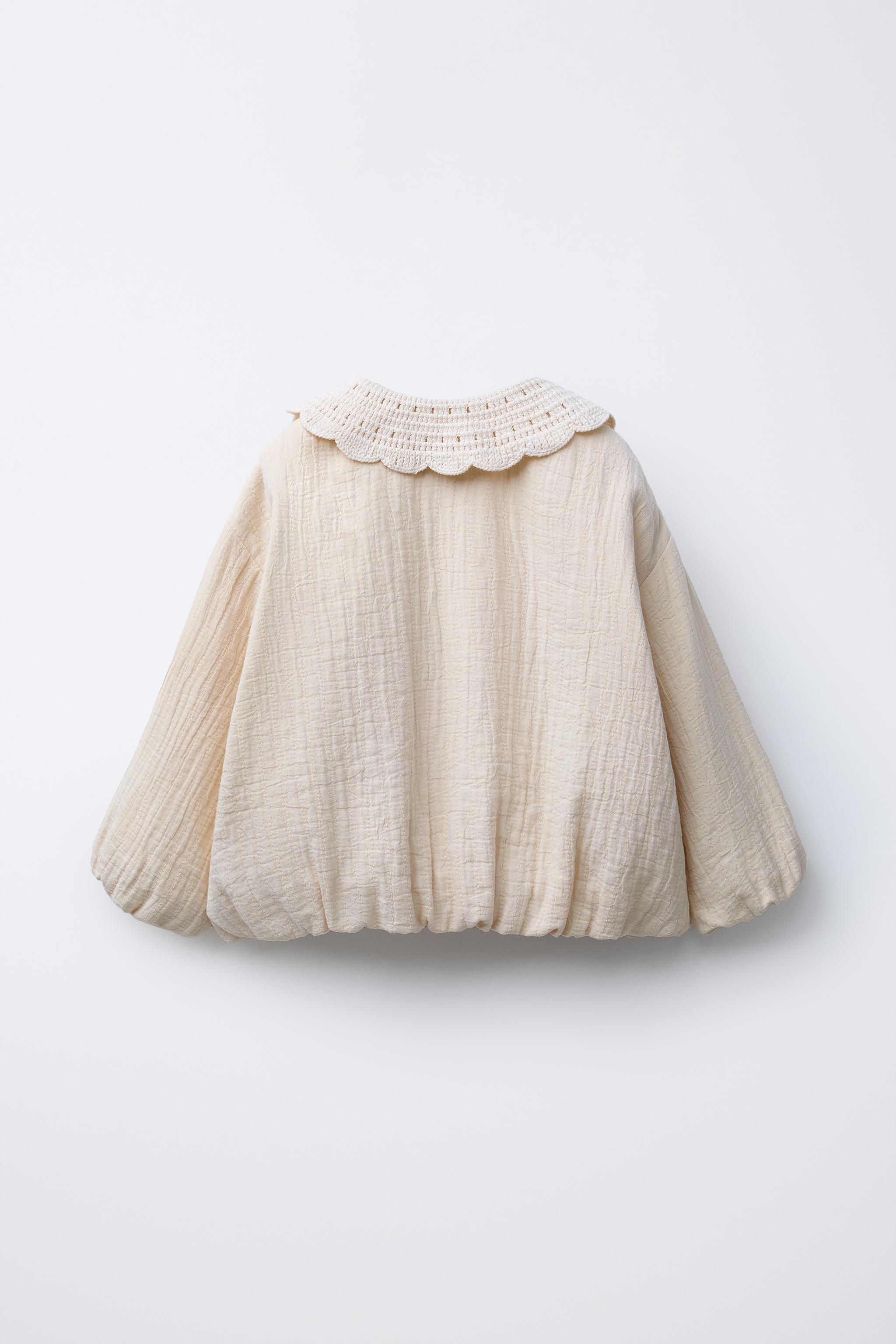 CROCHET KNIT COLLAR JACKET