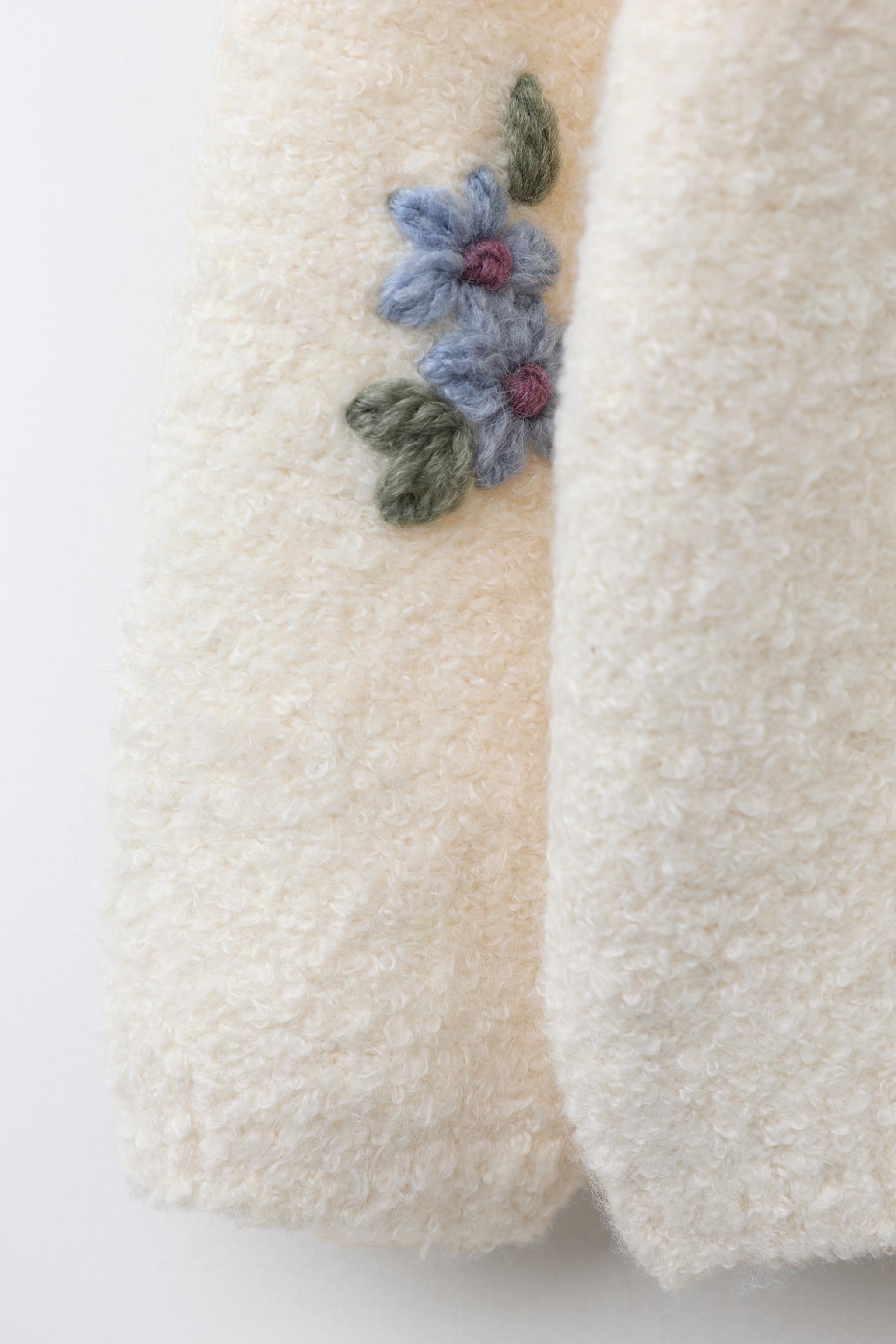 BOUCLÉ FLORAL CARDIGAN