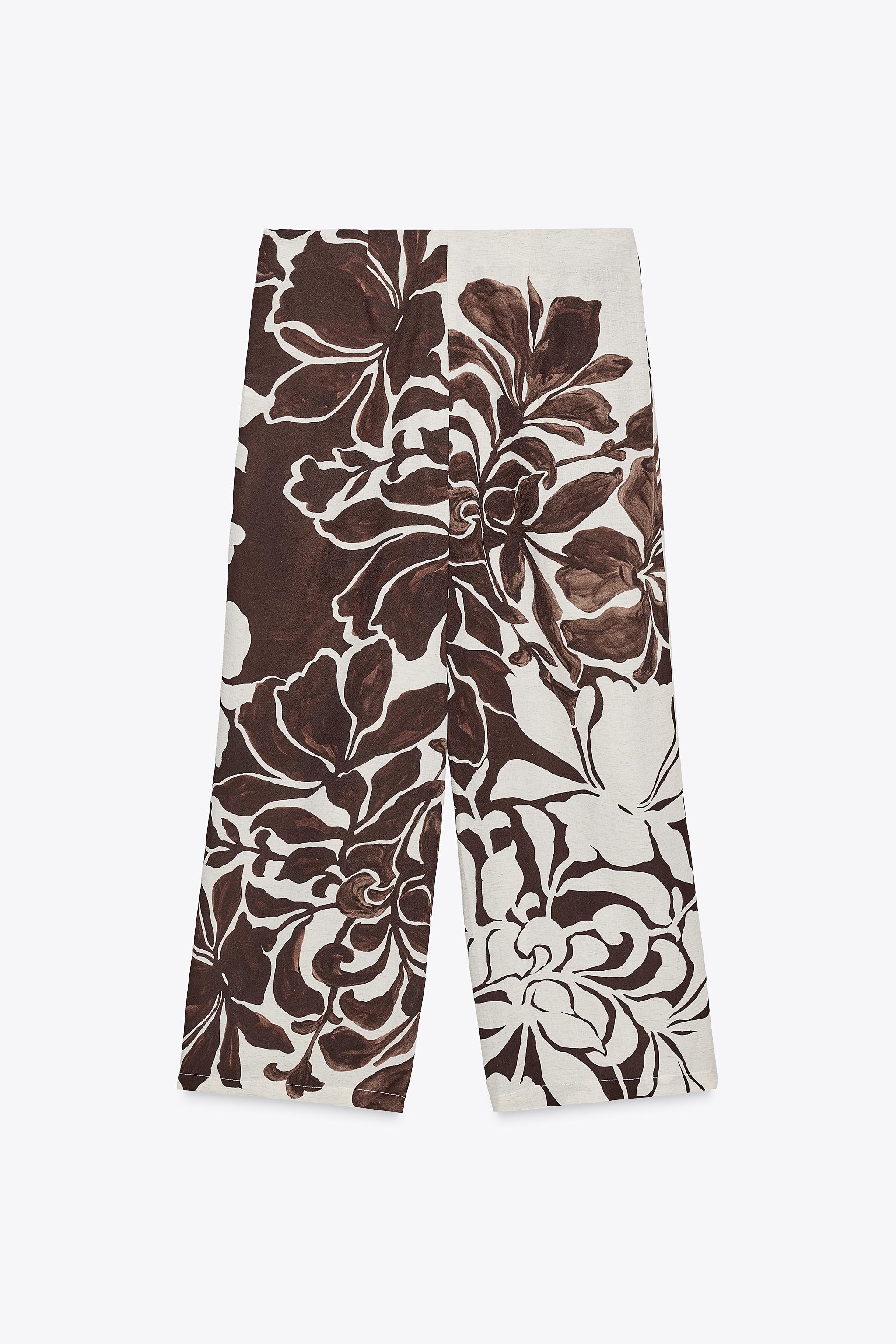 FLORAL PRINT WRAP PANTS