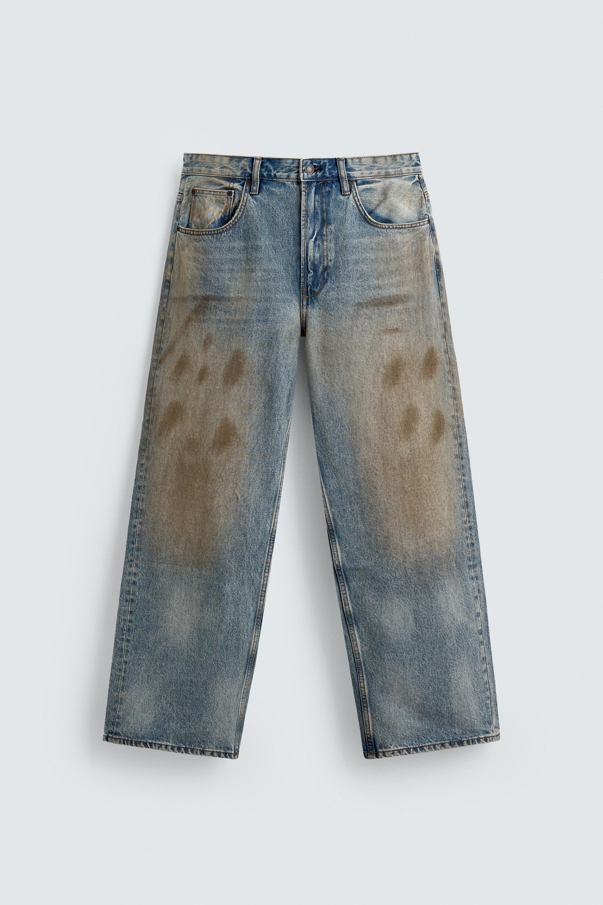 VINTAGE EFFECT BAGGY FIT JEANS