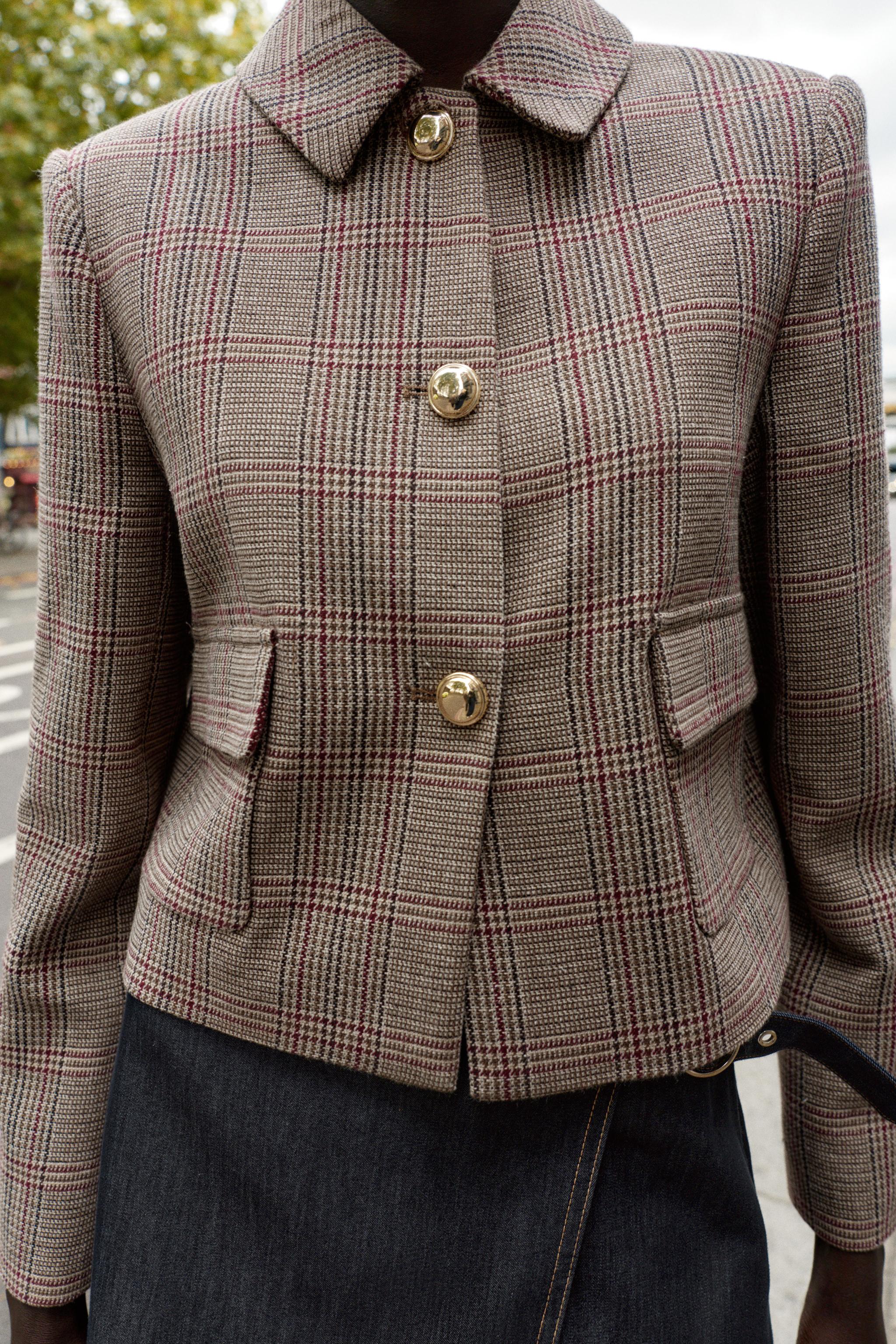 HOUNDSTOOTH CROPPED BLAZER