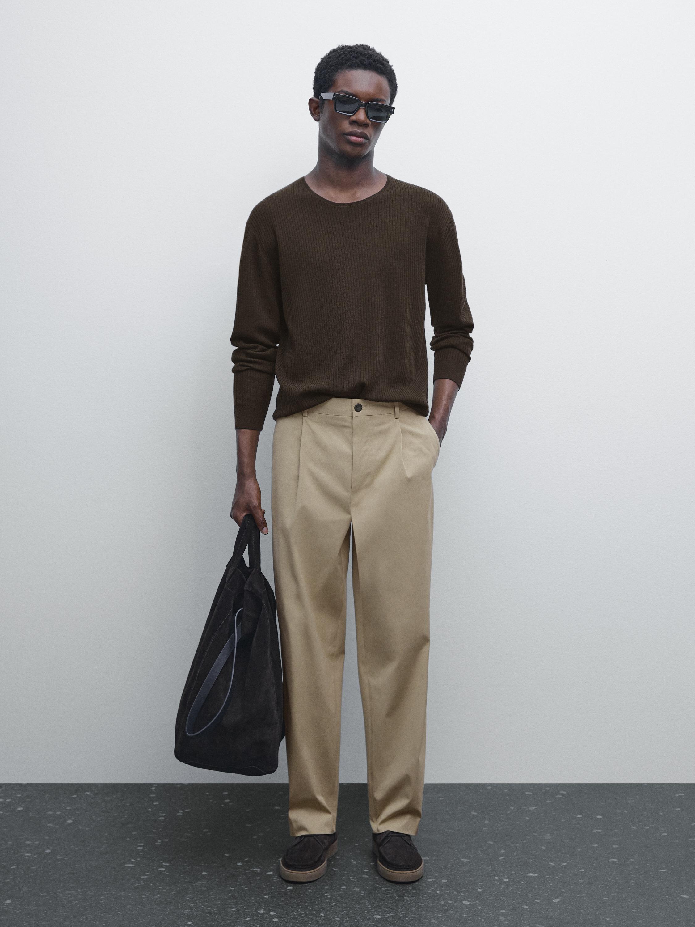Relaxed-fit trousers with dart detail