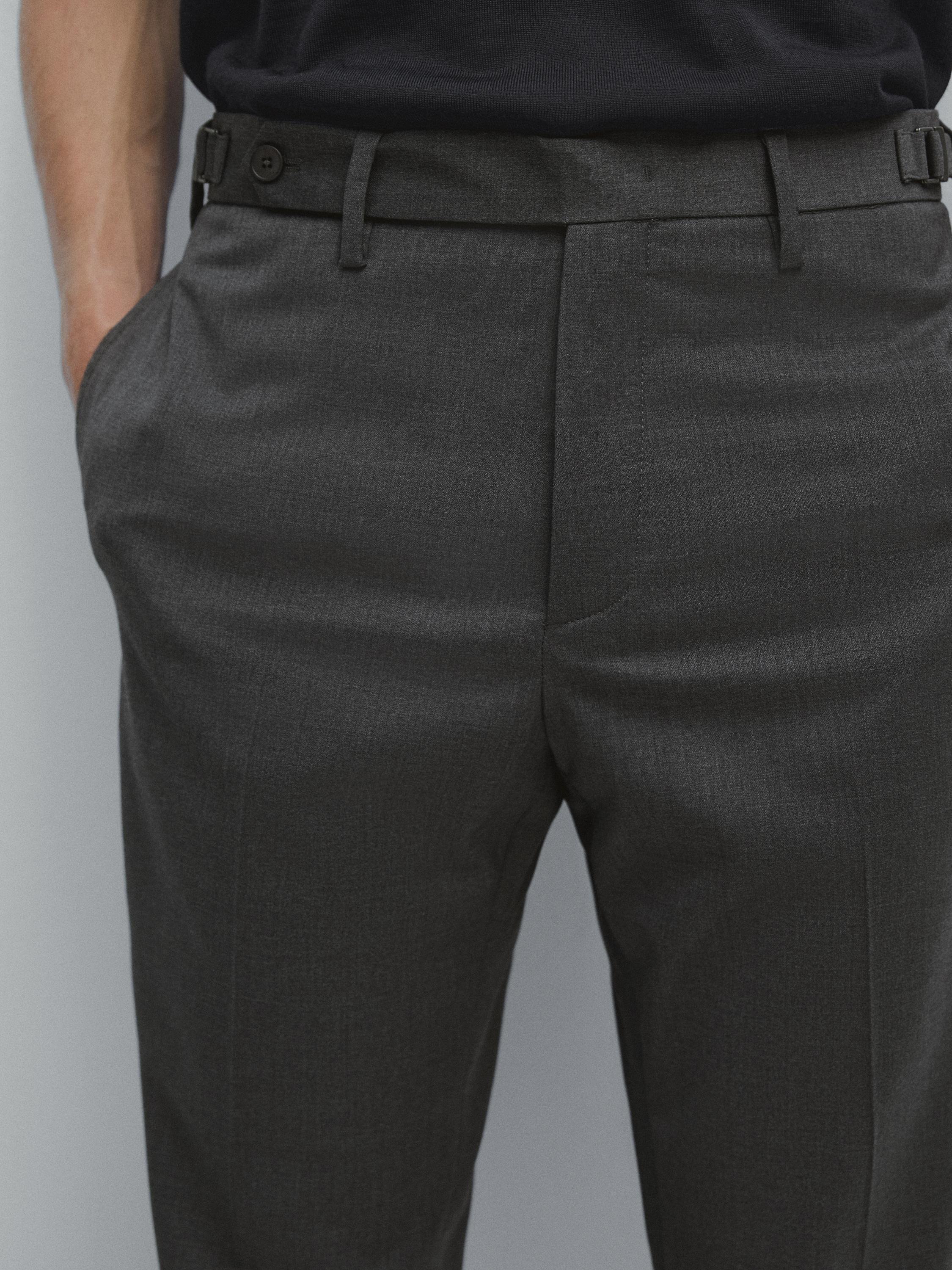 Wool blend smart trousers