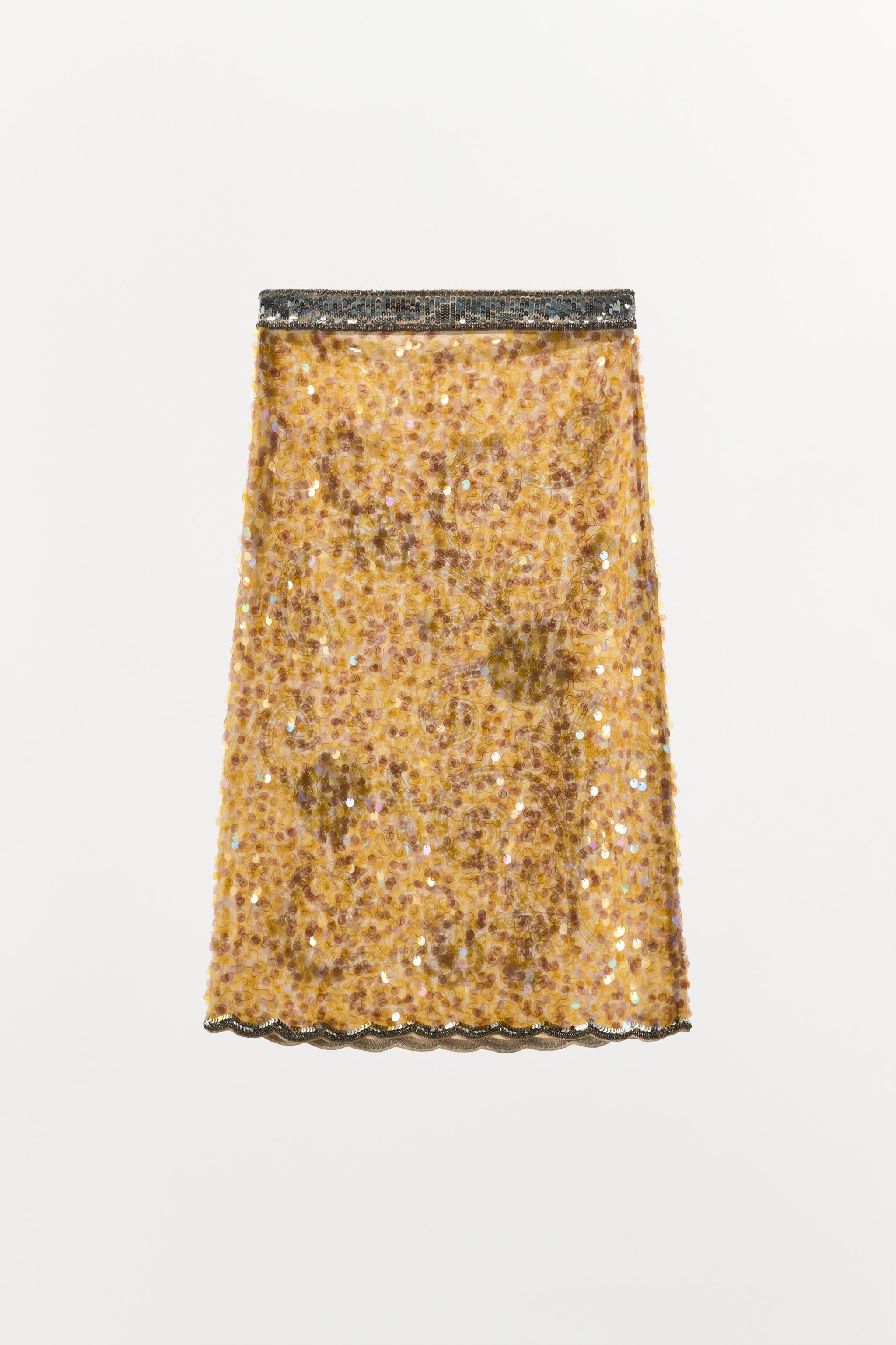 LIMITED EDITION BEADED EMBROIDERED SKIRT