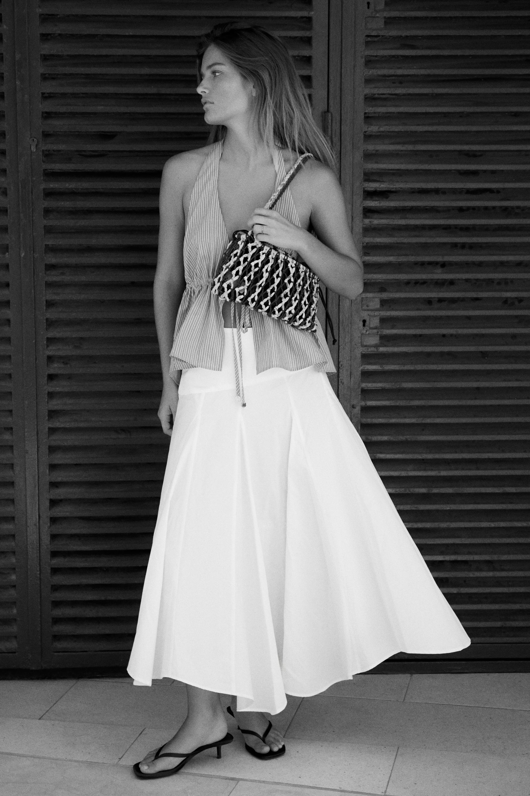 ASYMMETRIC MIDI SKIRT