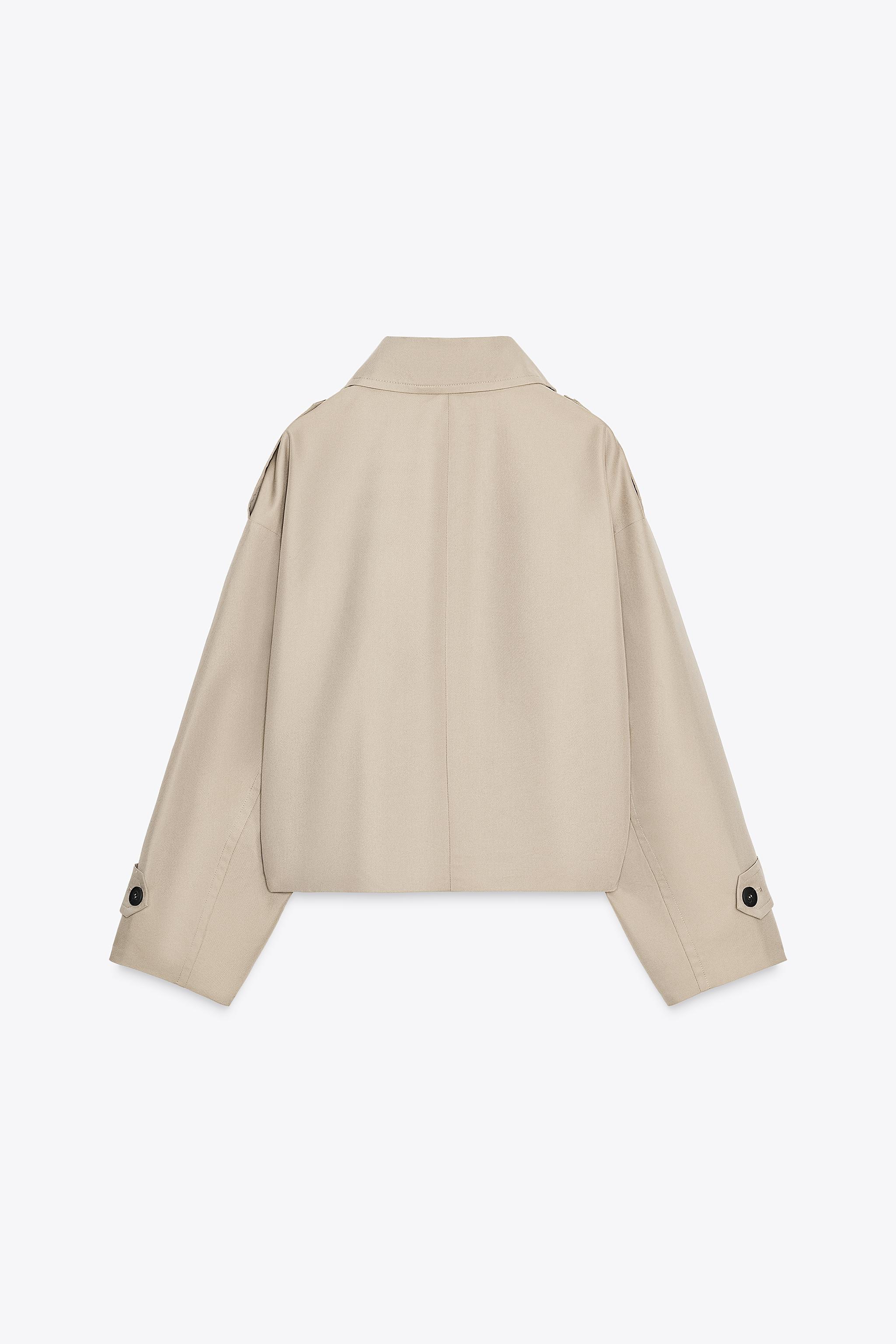 DOUBLE BREASTED SHORT TRENCH COAT