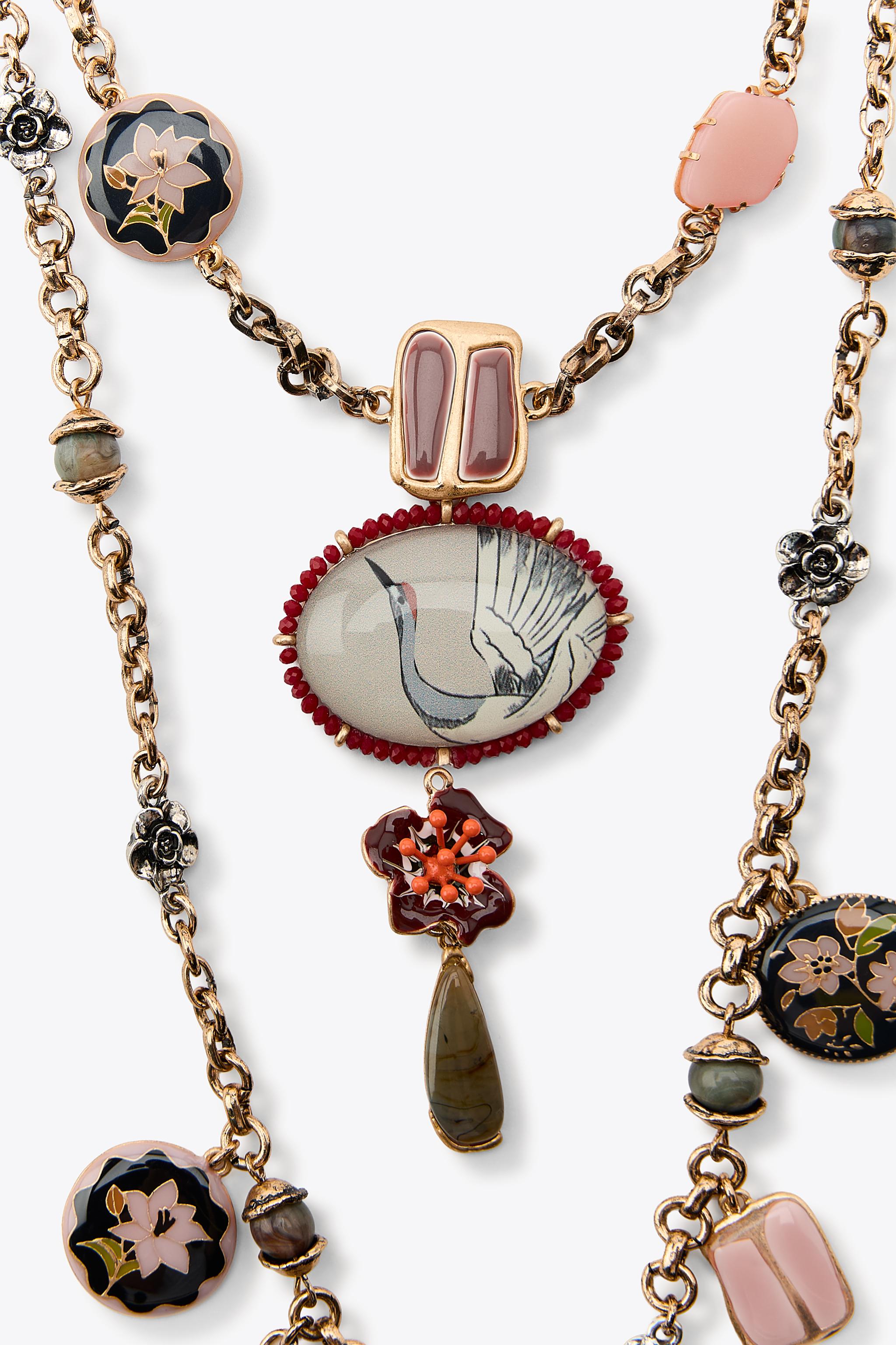 2-PACK OF RESIN CHARM LINK NECKLACES