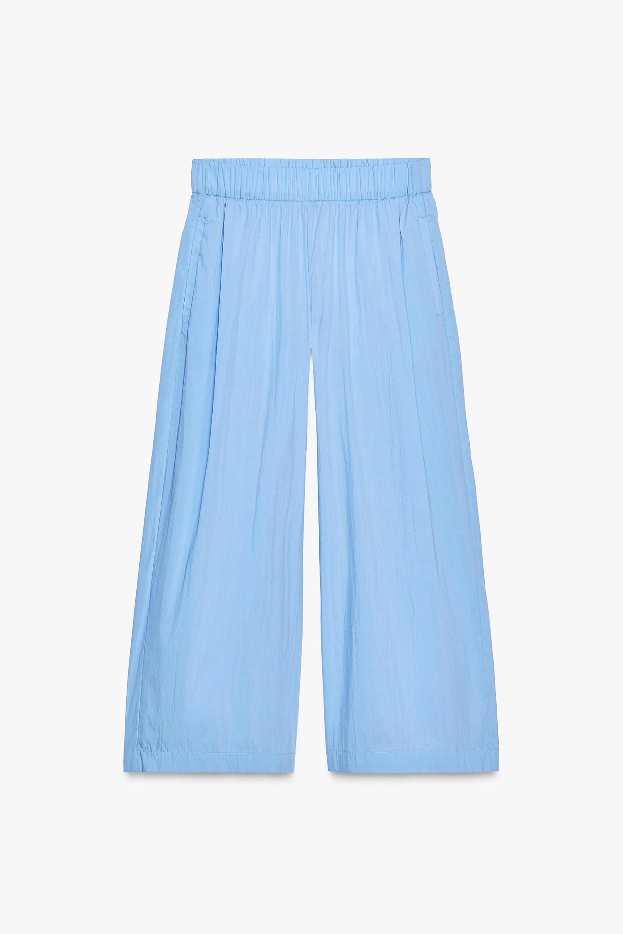 ZW COLLECTION POPLIN PLEATED PANTS