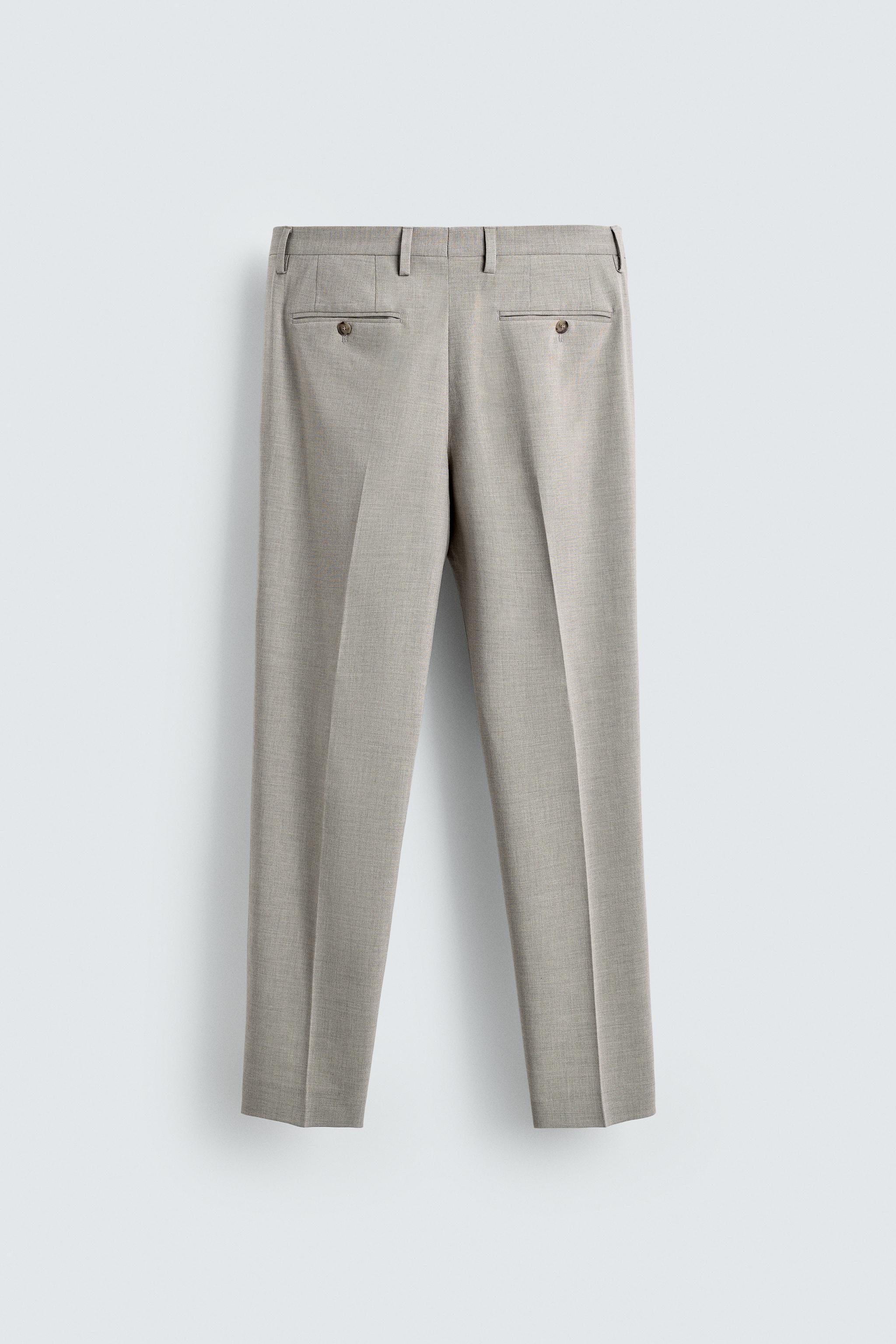 TEXTURED SUIT PANTS