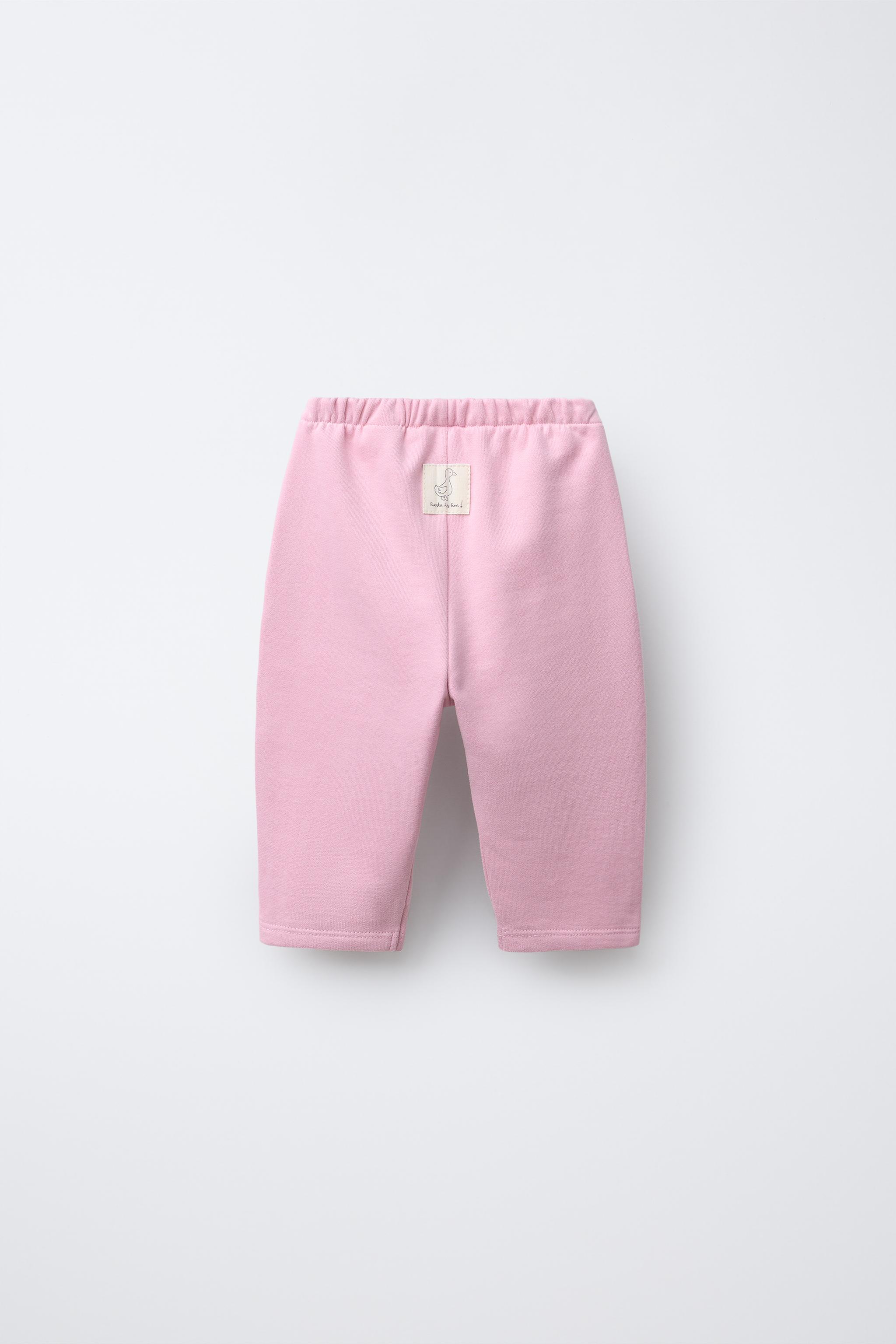 LABEL DETAIL BAGGY PLUSH PANTS