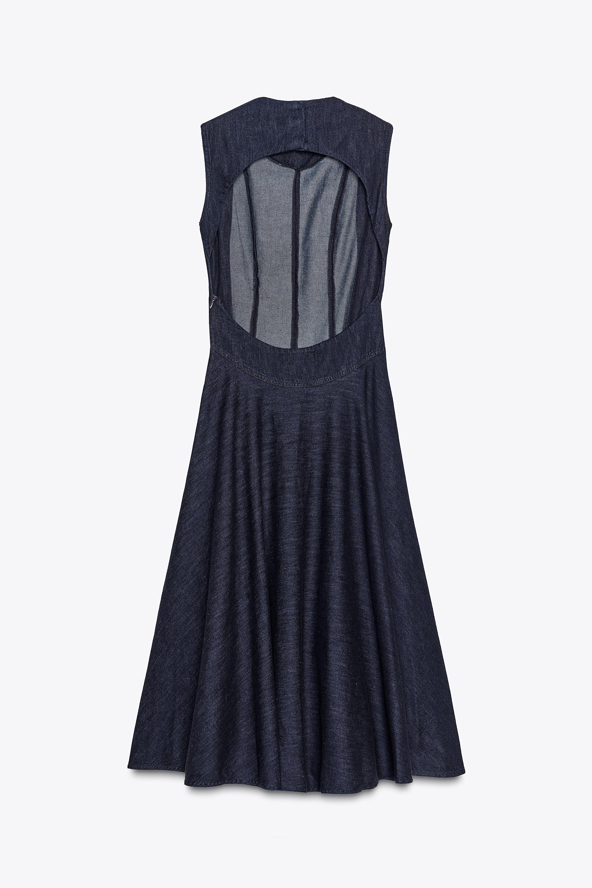 ZW COLLECTION DENIM MIDI DRESS