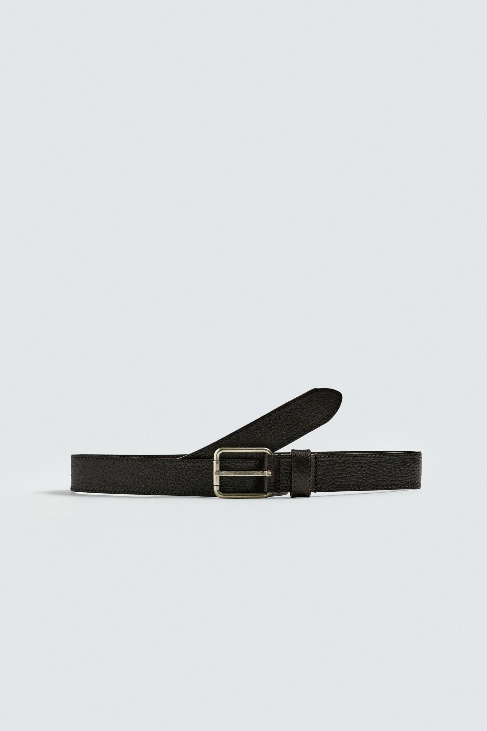 TOPSTITCH LEATHER BELT